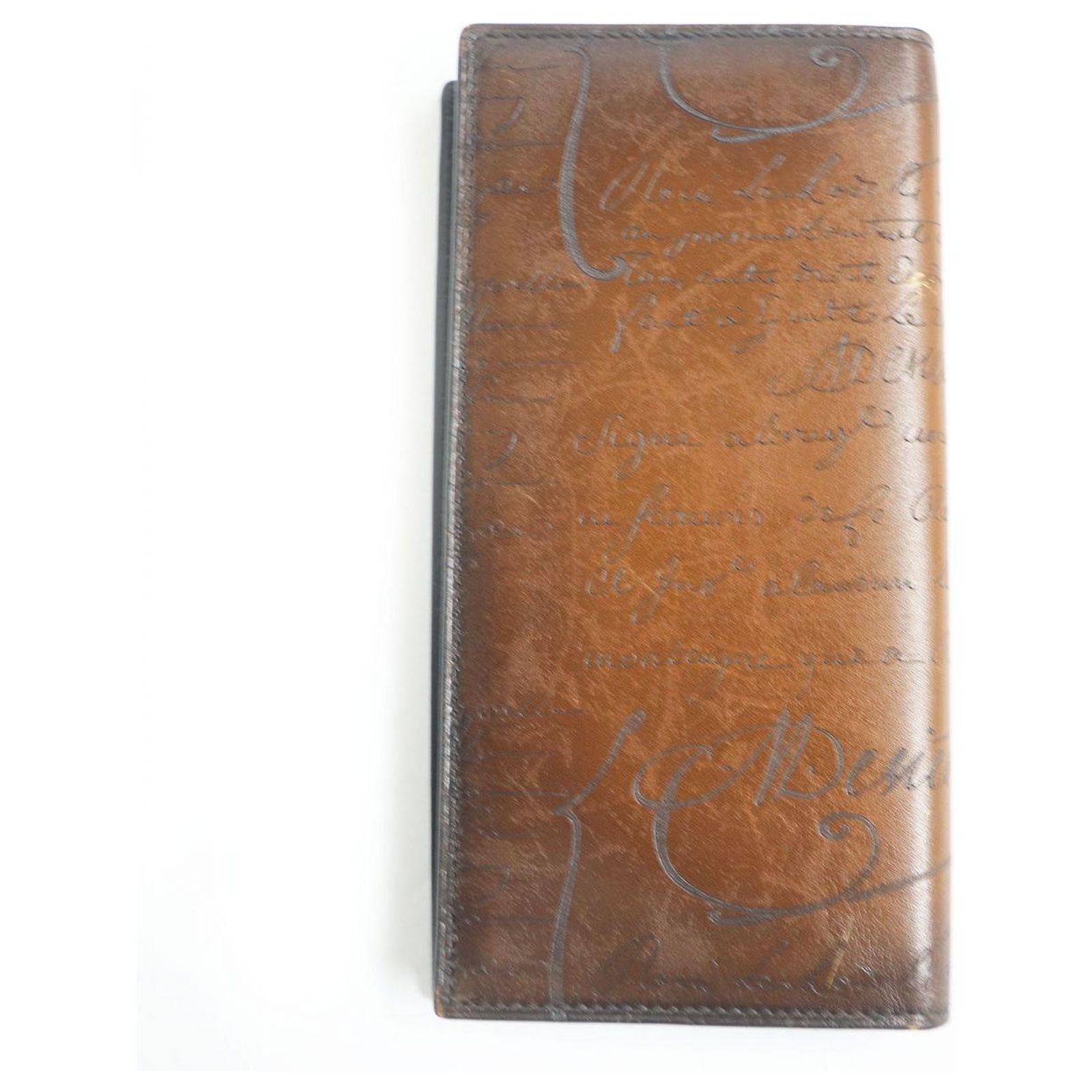 Berluti SANTAL Gold Scritto Long Wallet