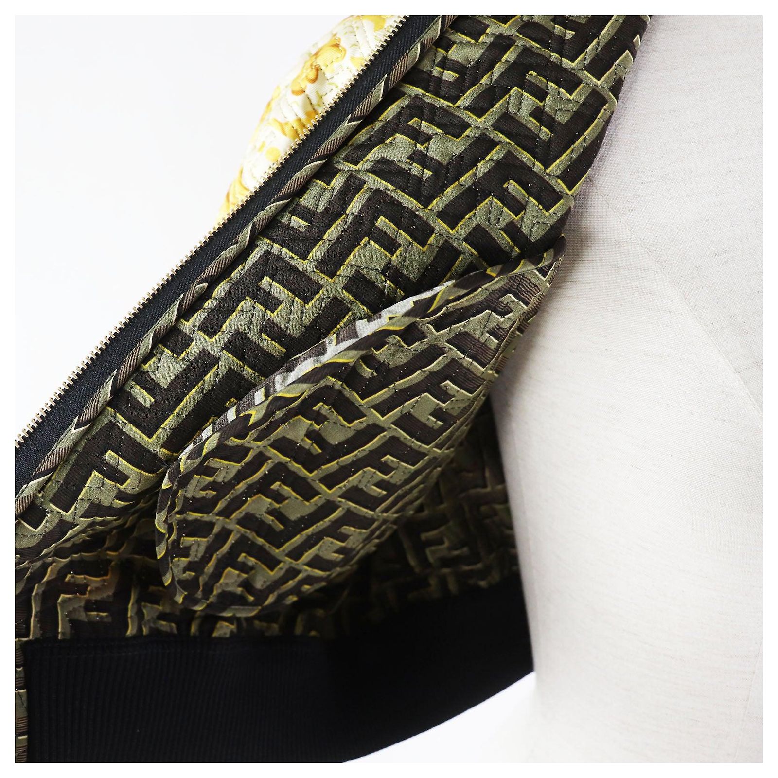 Fendi Versace FF Logo Baroque Blouson Black ref.JC1688715 (Sold 