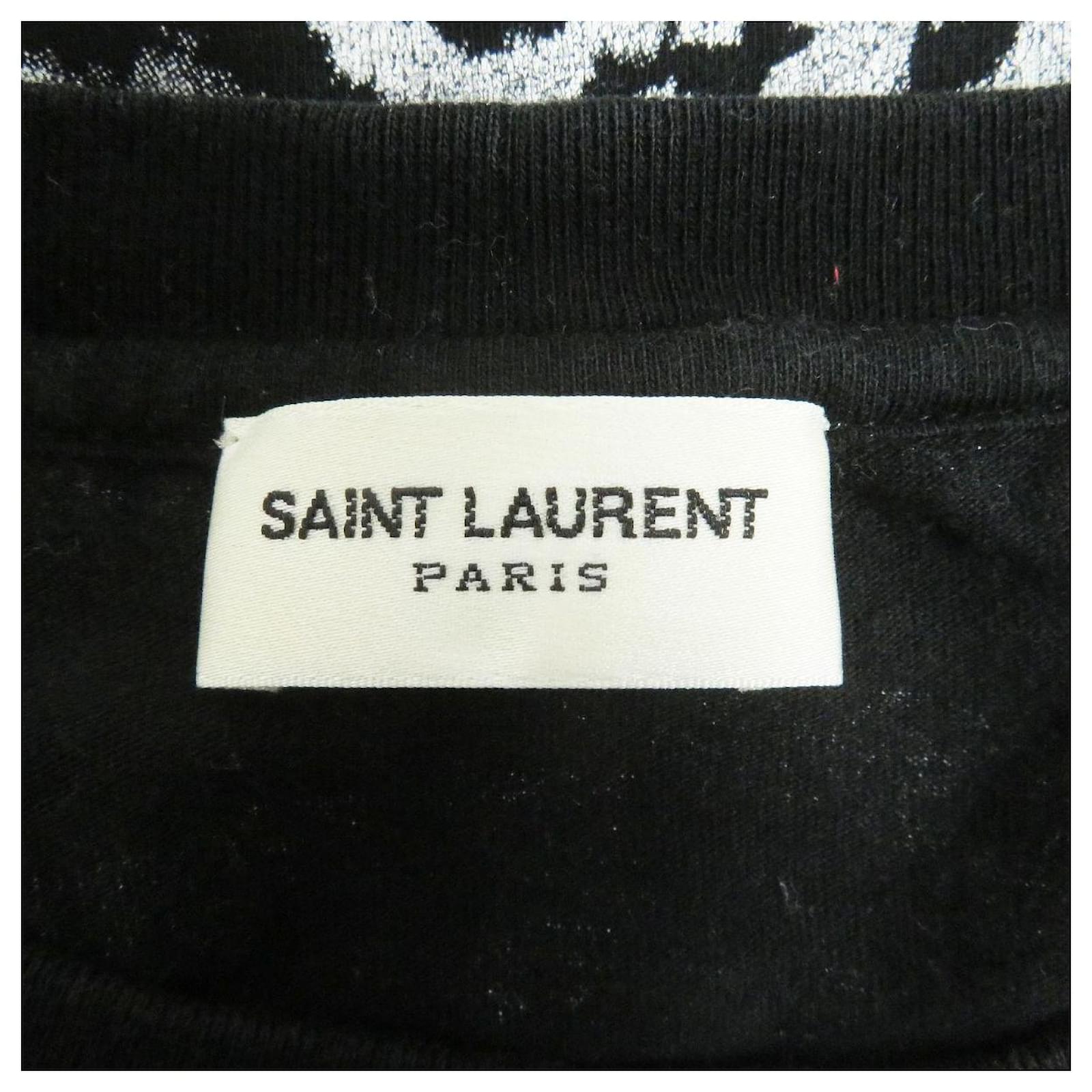 Saint Laurent Tシャツ パリ Yves Saint Laurent Saint Laurent Zebra Print Cotton T-Shirt