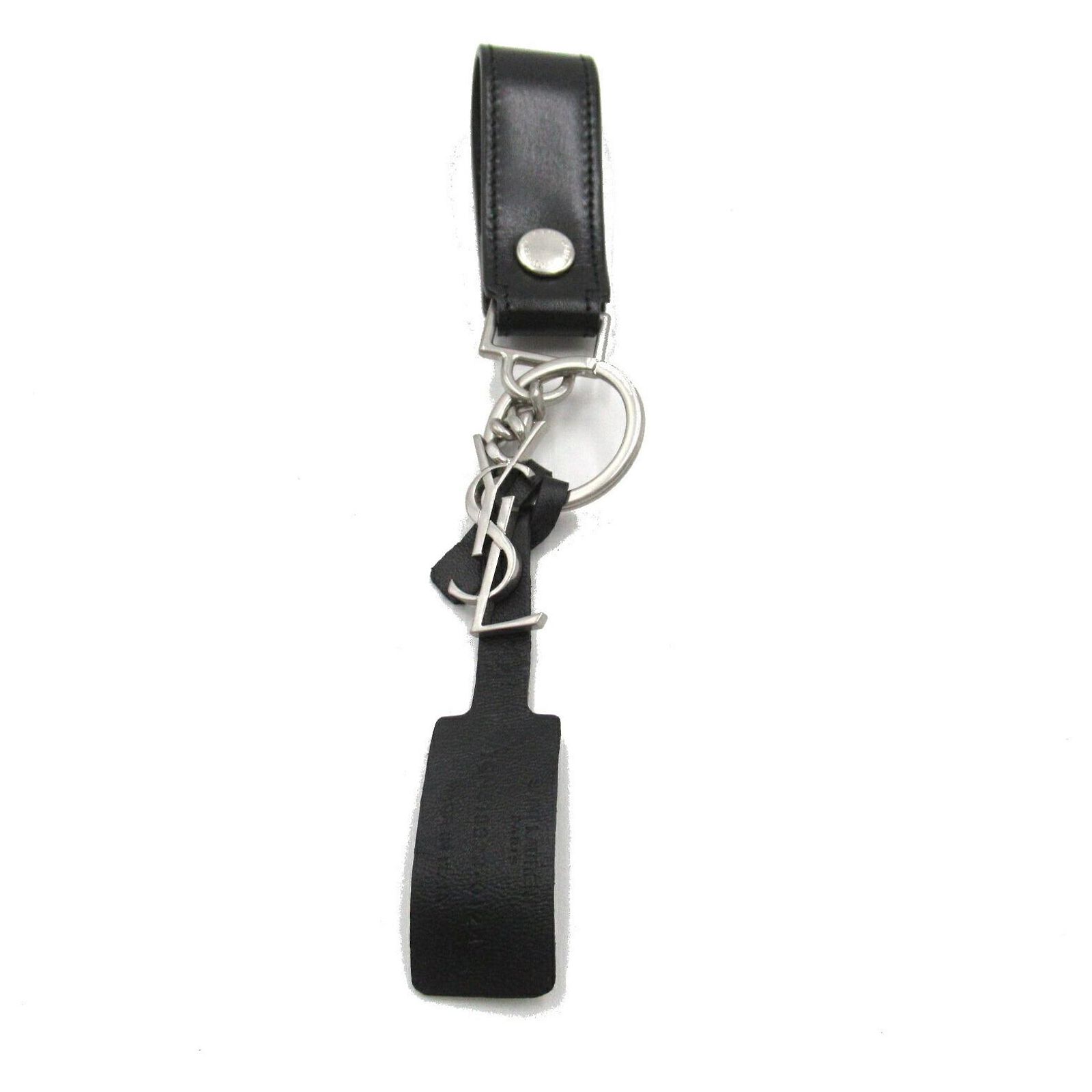 Porte-clés Yves Saint Laurent En Cuir Noir - Occasion, Acheté Neuf Chez Farfetch