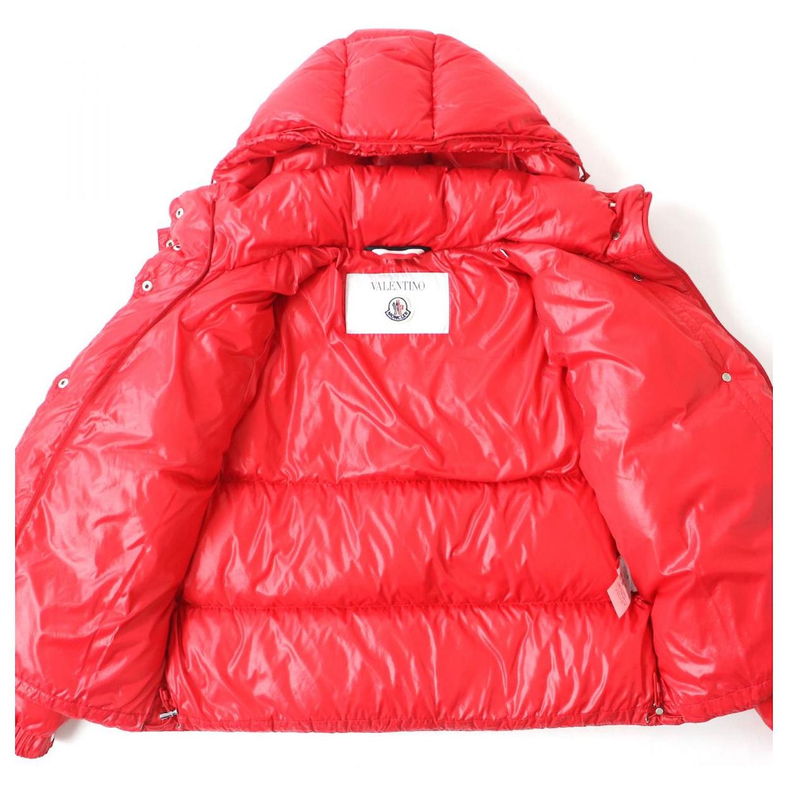 Valentino Moncler V Logo Down Jacket Red 40 Cloth ref