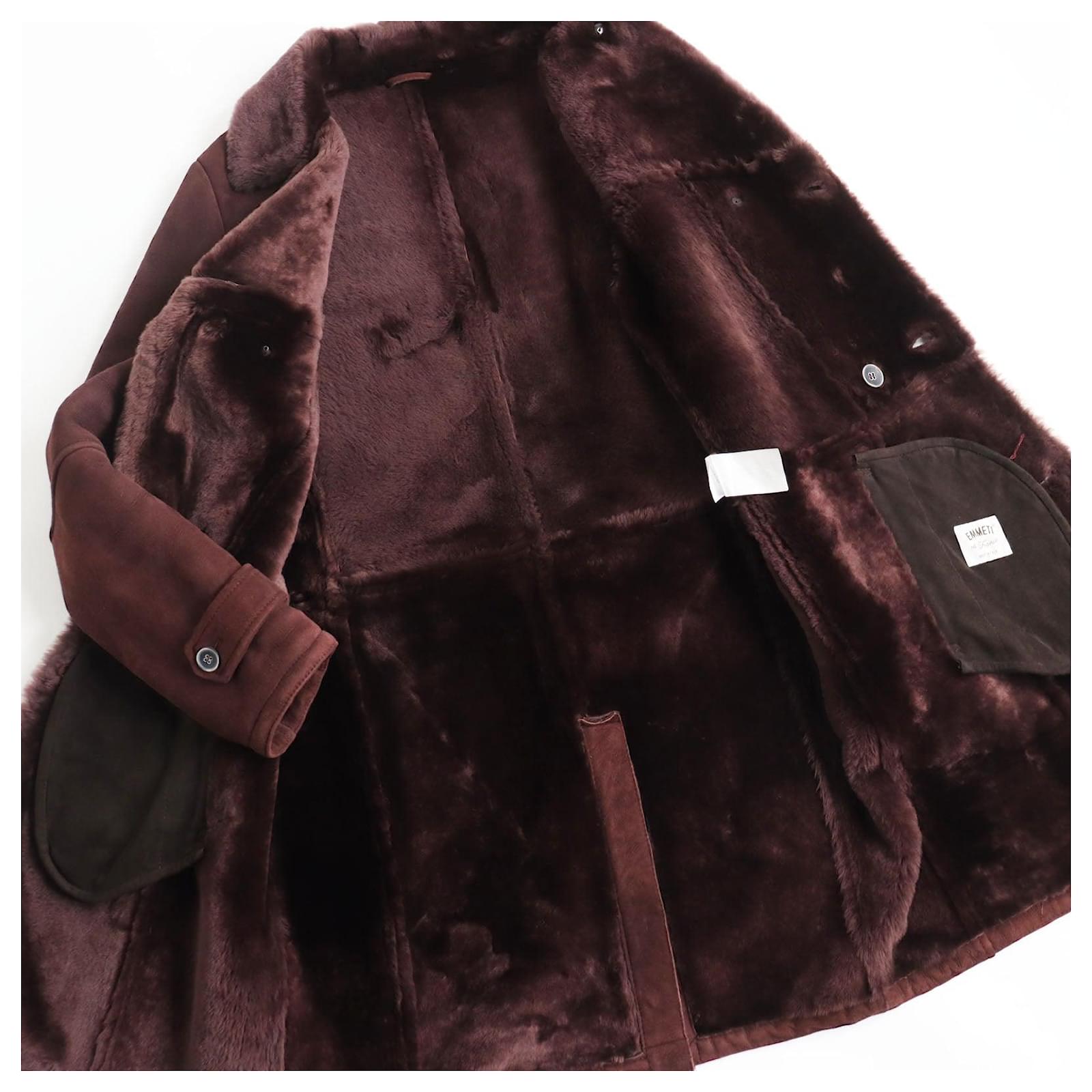 Autre Marque EMMETI Mouton Coat Bordeaux 46 Italy Dark red ref