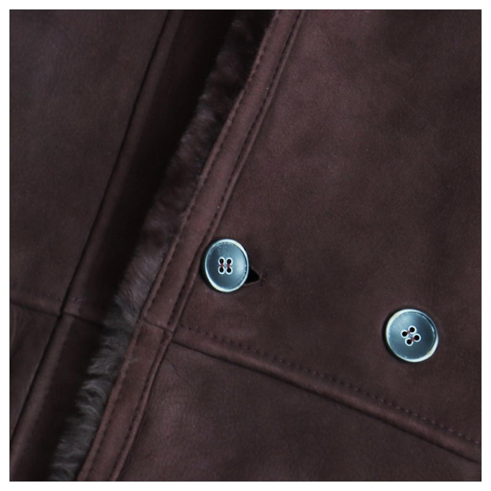 Autre Marque EMMETI Mouton Coat Bordeaux 46 Italy Dark red ref