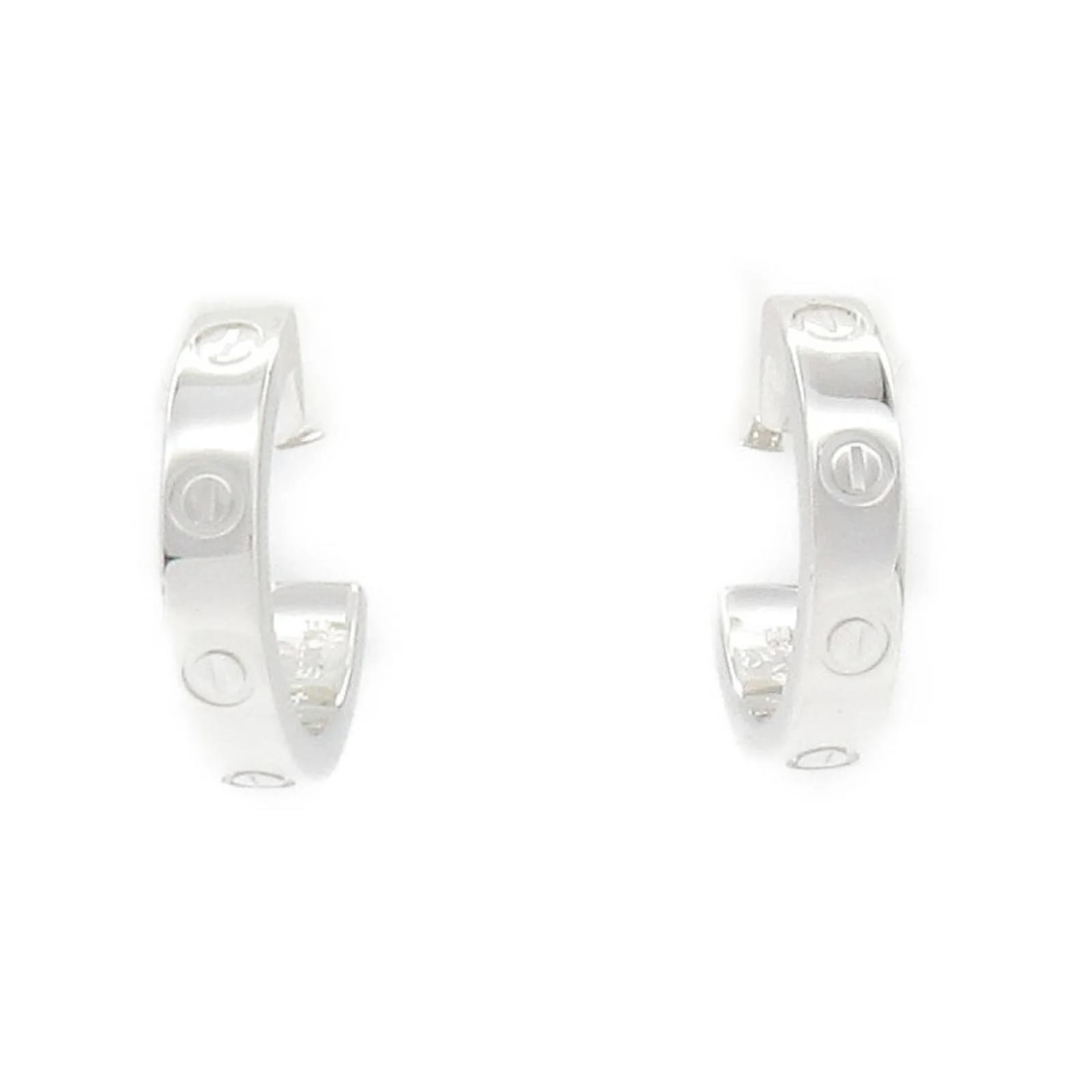 Pendientes Cartier Love Stud en oro blanco Plata
