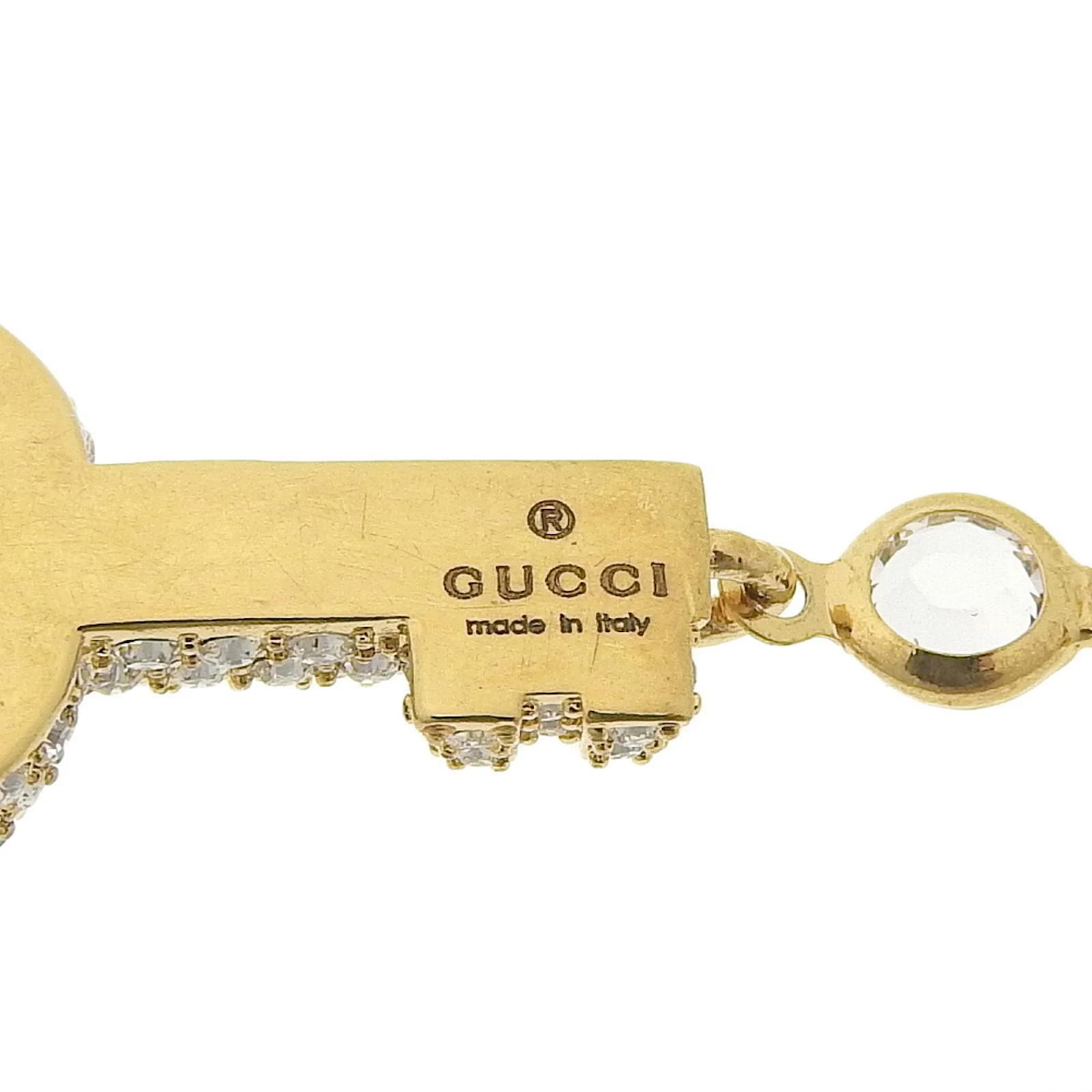 GUCCI Double G Key Charm Bracelet Golden Gold-plated ref