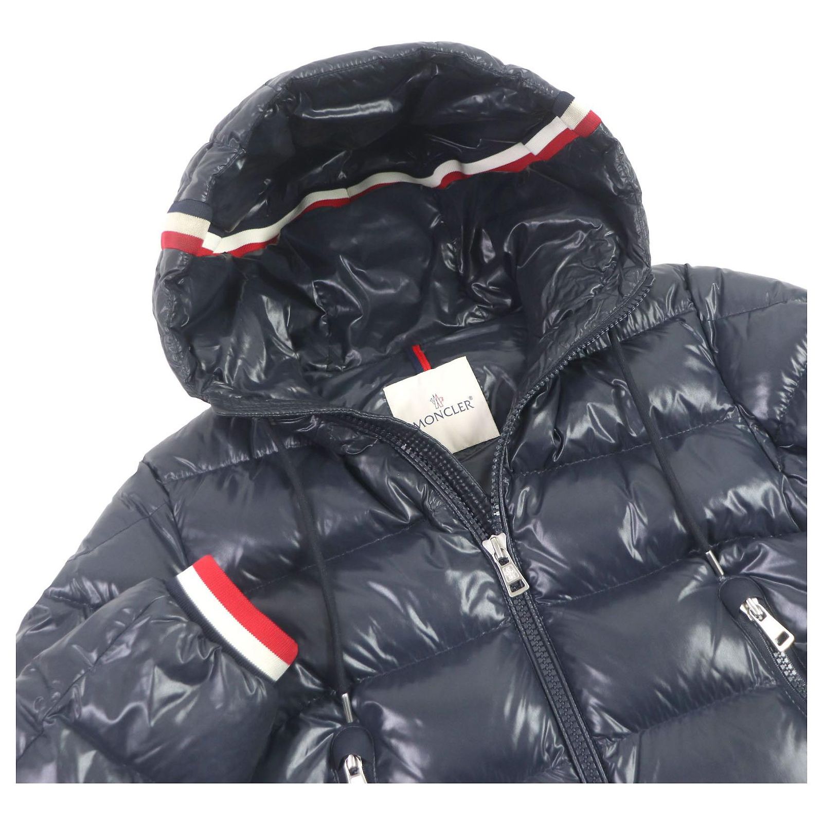 Moncler ALBERIC Nylon Down Jacket Navy Navy blue ref.JC1693984 