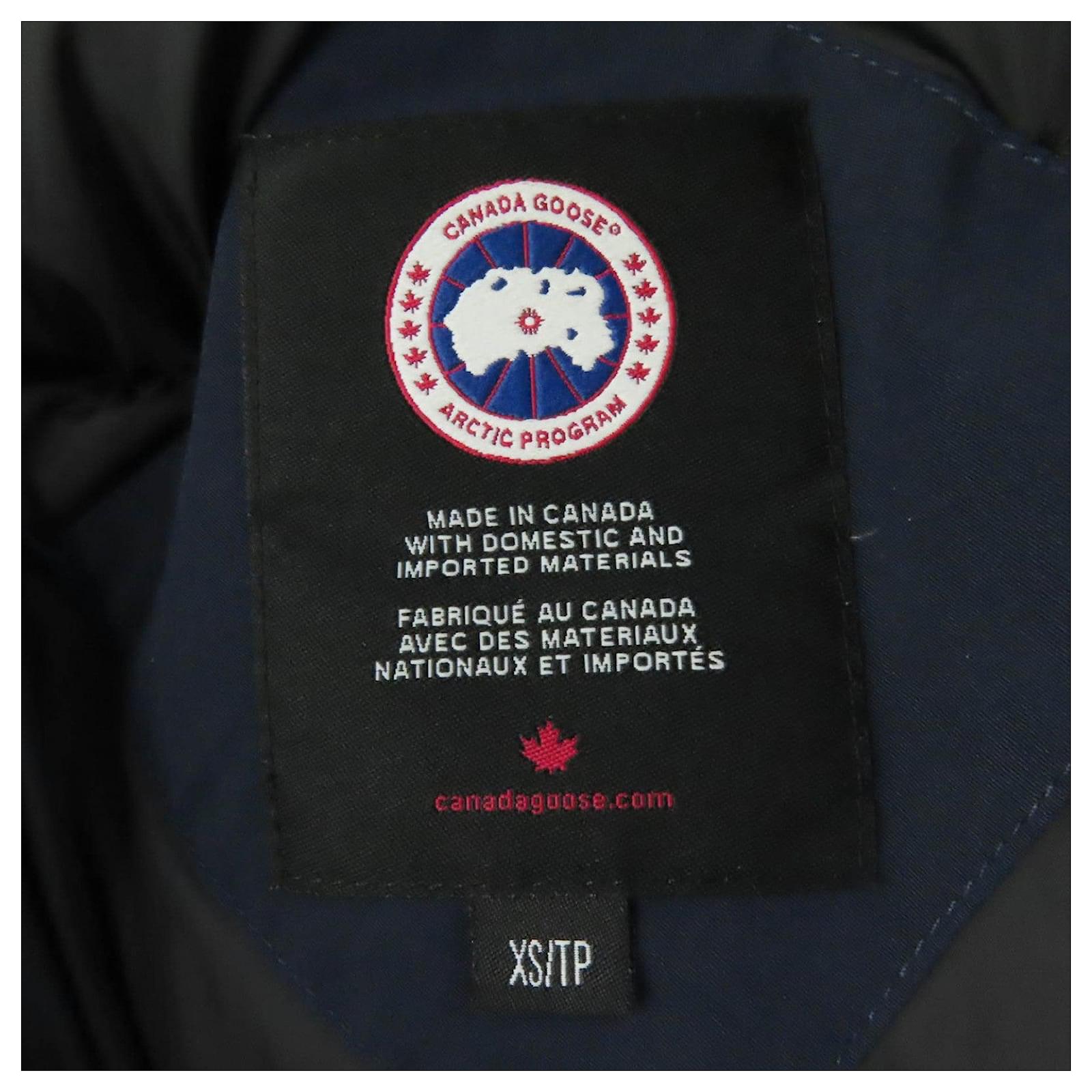 Canada Goose Bronte Parka Down Coat Navy XS Navy blue Cloth