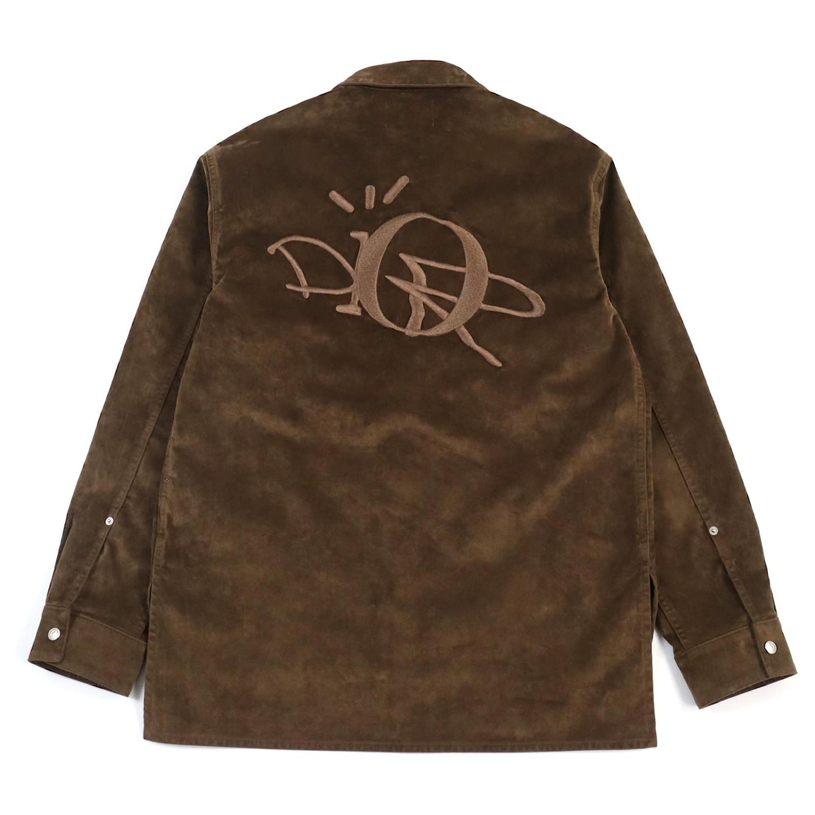 Dior Cactus jackブラウンジャケット 44 Dior Travis Scott Cactus Jack Logo Oversized Shirt Jacket