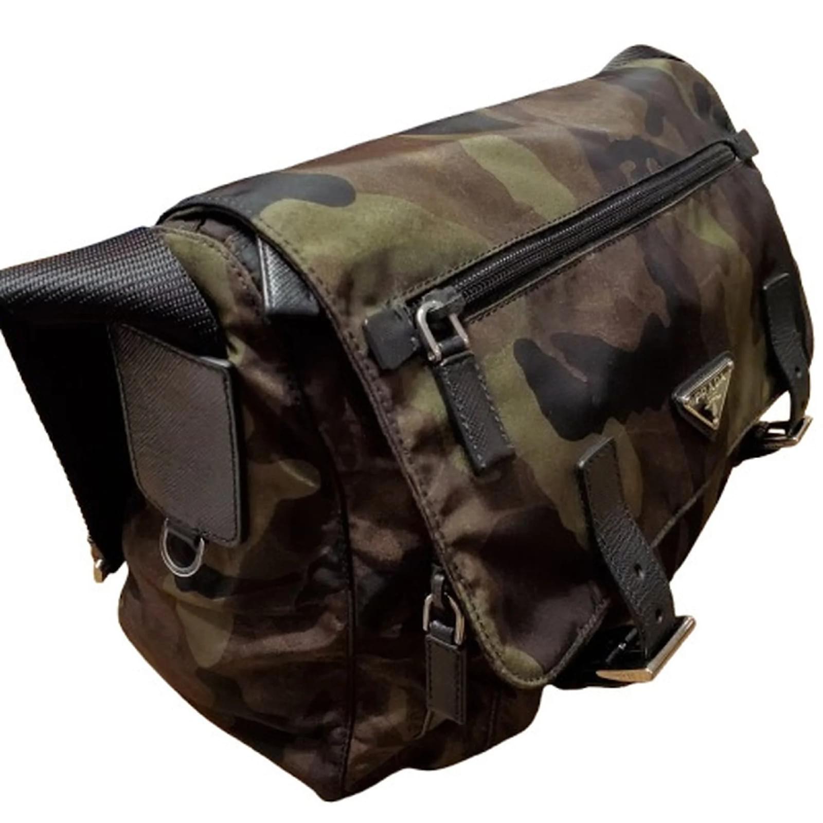 バッグ PRADA camo shoulder bag black-polyester-prada-bag-
