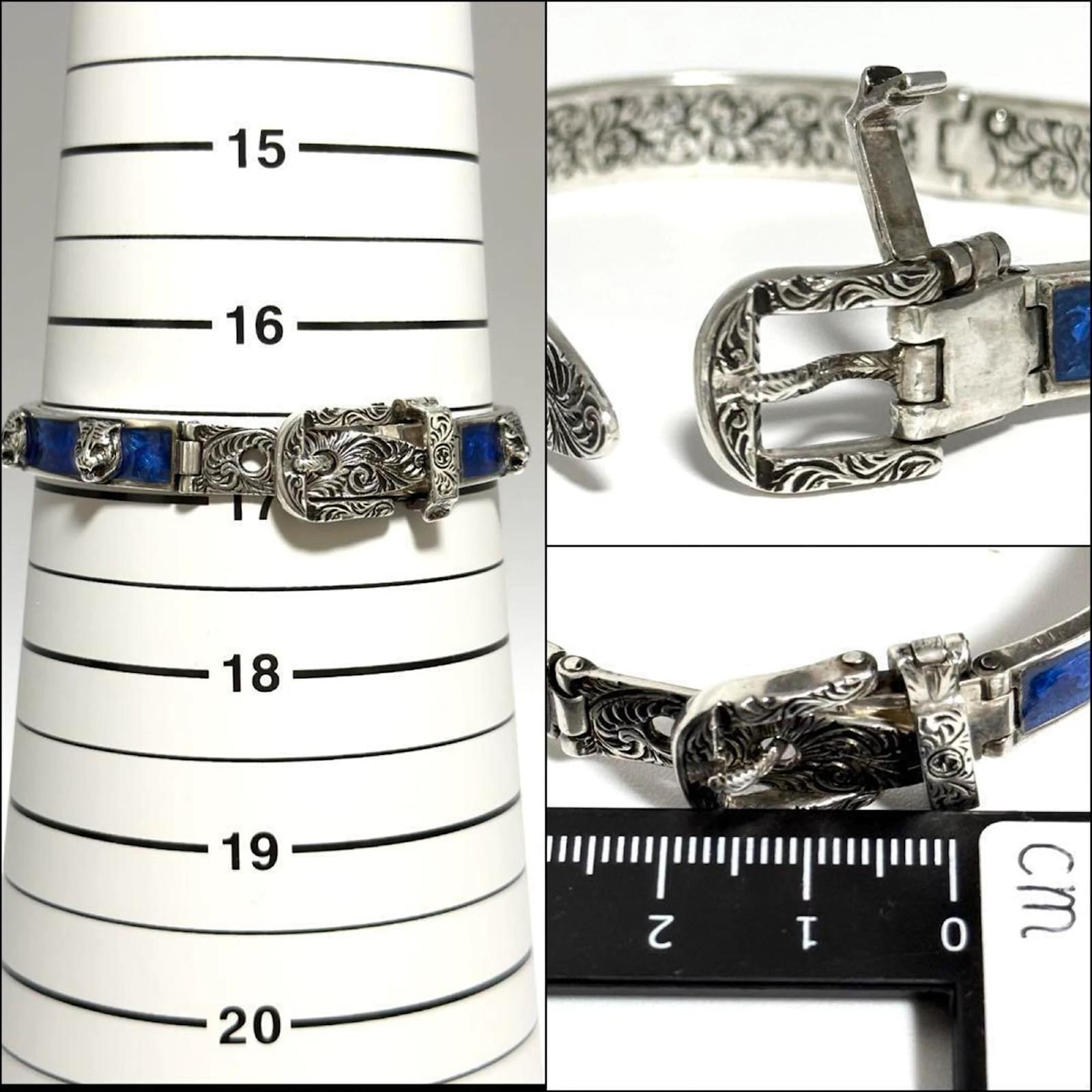 GUCCI Tiger Head Bracelet Bangle Silver ref.1700060 - Joli Closet