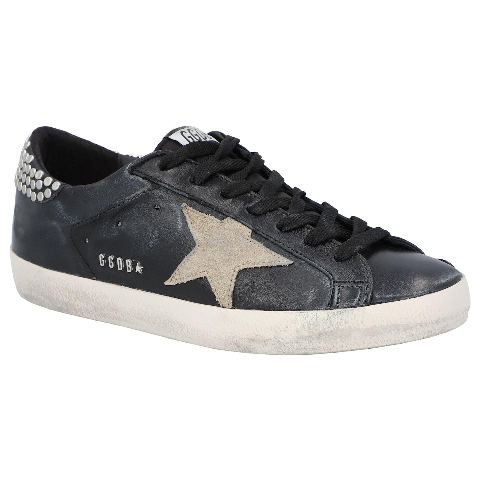 Black golden goose sneakers online