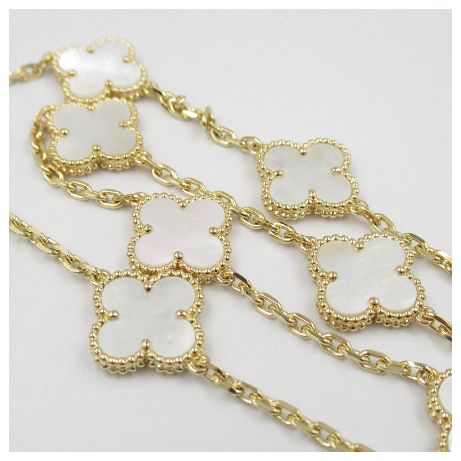 Van Cleef & Arpels Vintage Alhambra Necklace K18 Yellow Gold