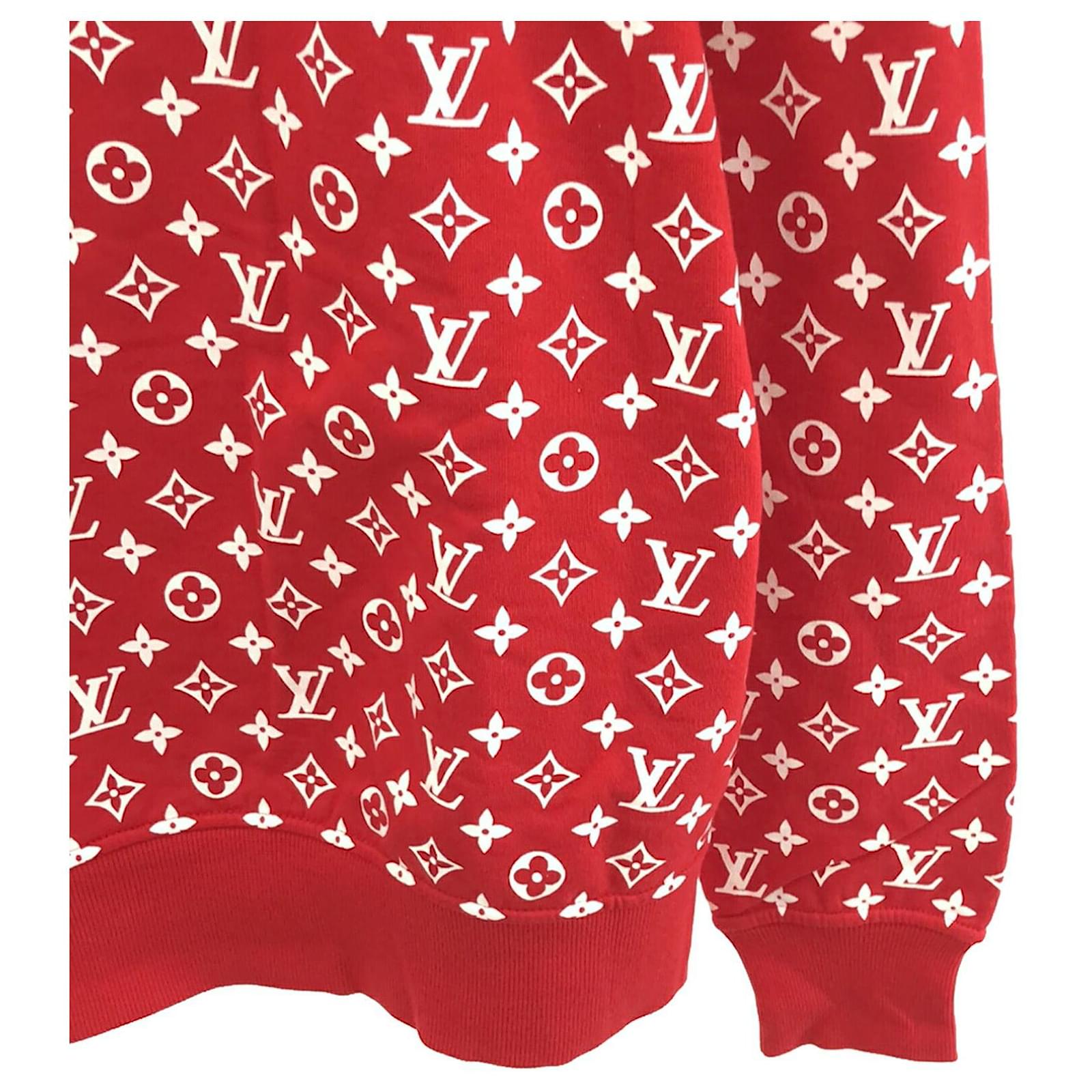 Louis Vuitton Supreme Cotton Hoodie Red ref.1701881 Joli Closet