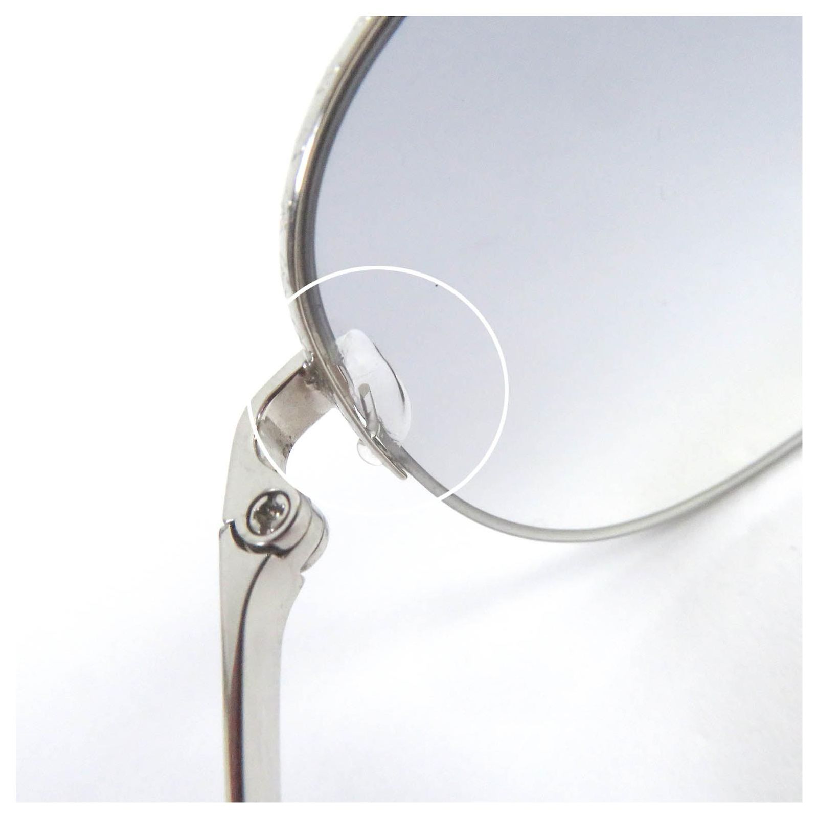 Lunettes De Soleil CHROME HEARTS Skysaw III Monture Métal ébène - Occasion Avec étui