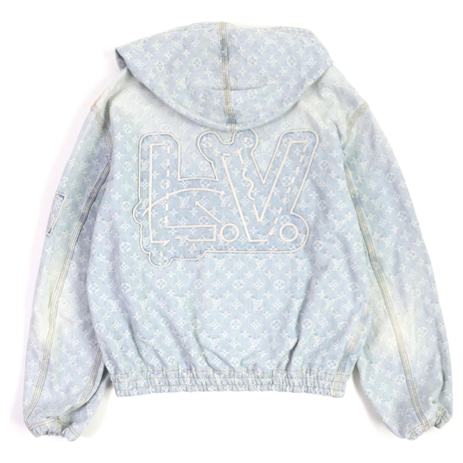 コラボ★送料込【Louis Vuitton x NBA】Zip-Through Hoodie Blue Louis Vuitton Men's x NBA Zip-Through Hoodie Denim - ShopStyle