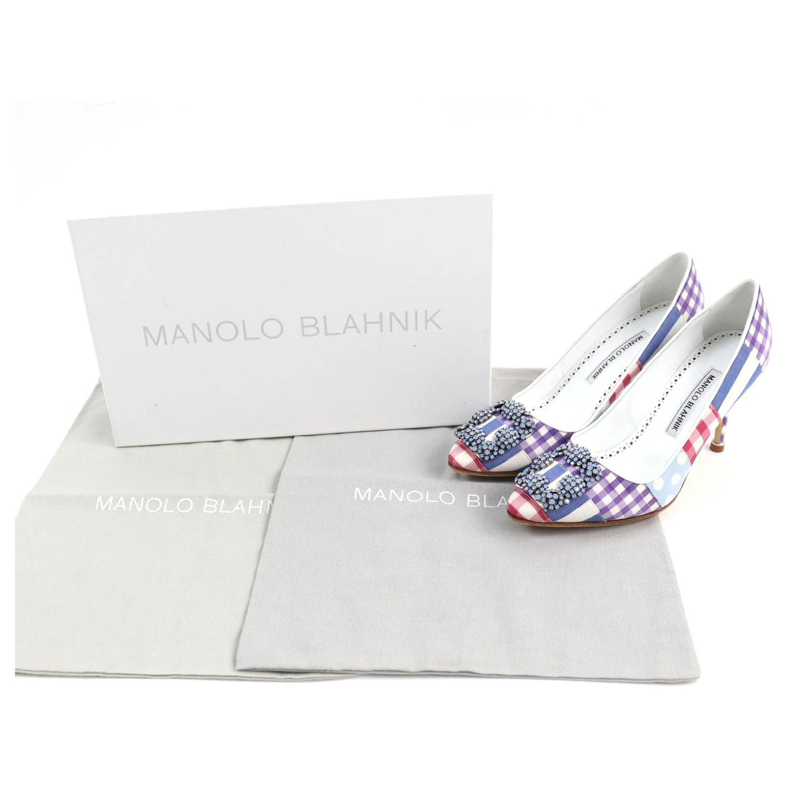 Manolo Blahnik Hangishi Patchwork Pumps Multicolor Multiple colors 