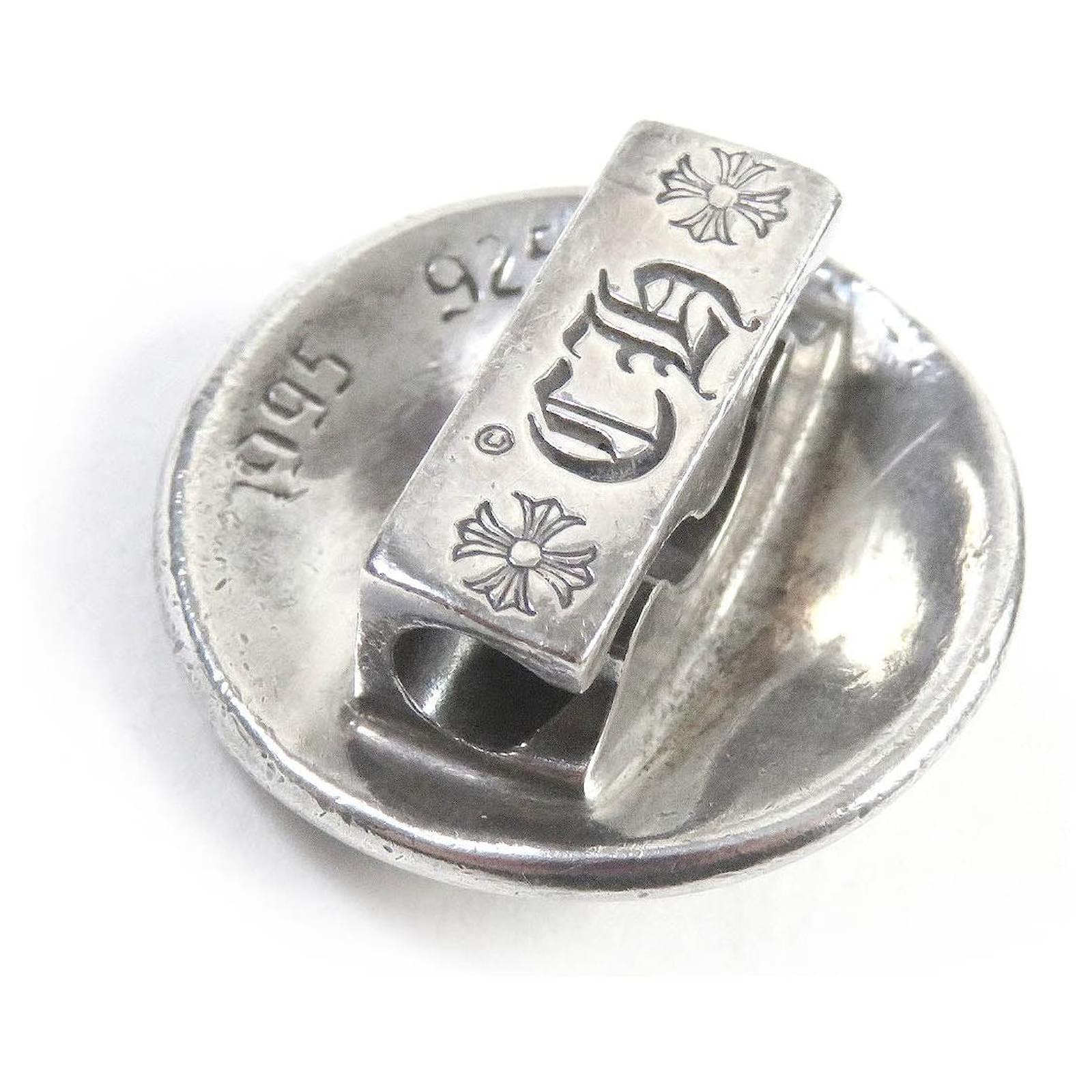 Autre Marque Chrome Hearts SV925 Cross Ball Concho Button Silvery