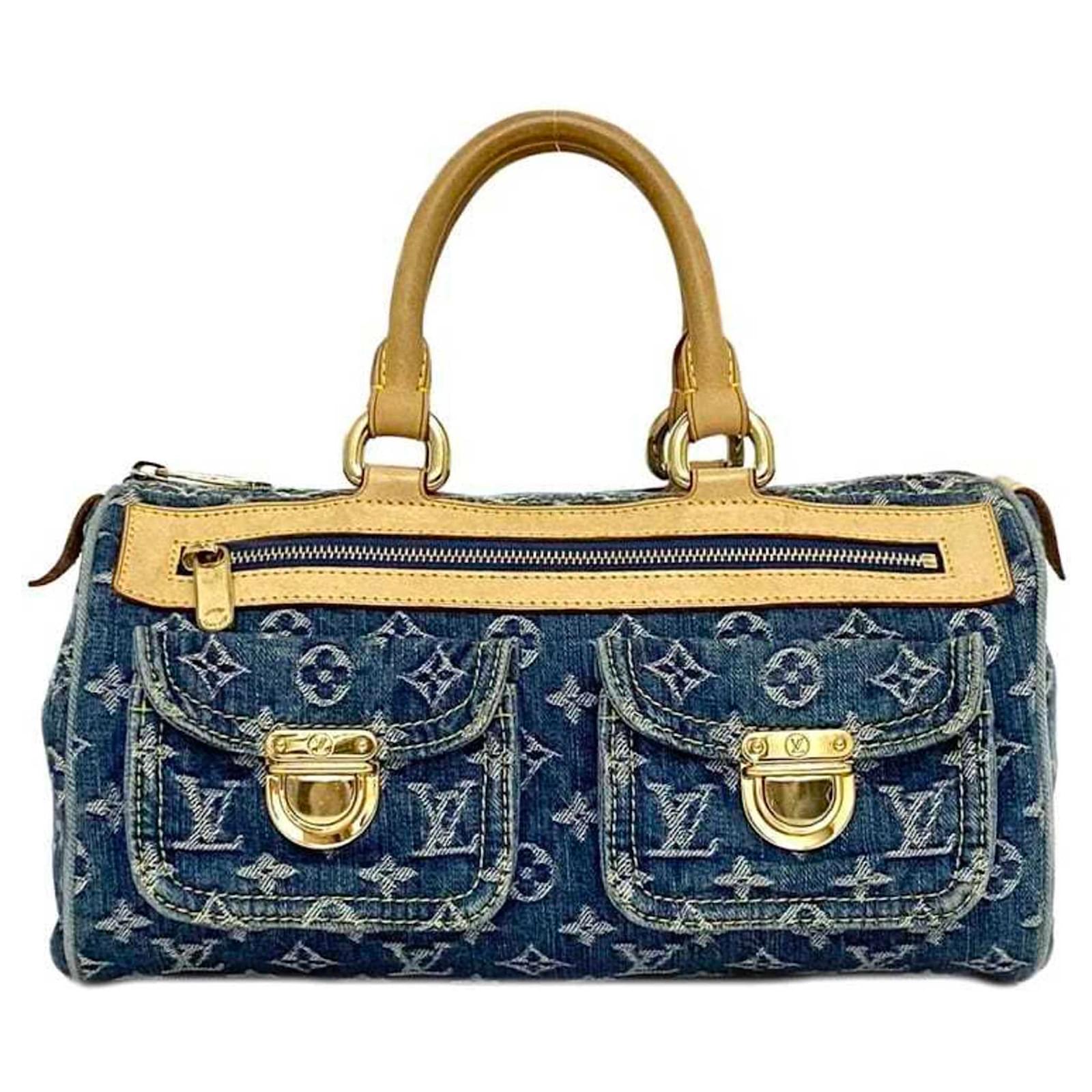 Louis Vuitton Neo Speedy Handbag Blue Leather Denim ref.1710977 Joli Closet