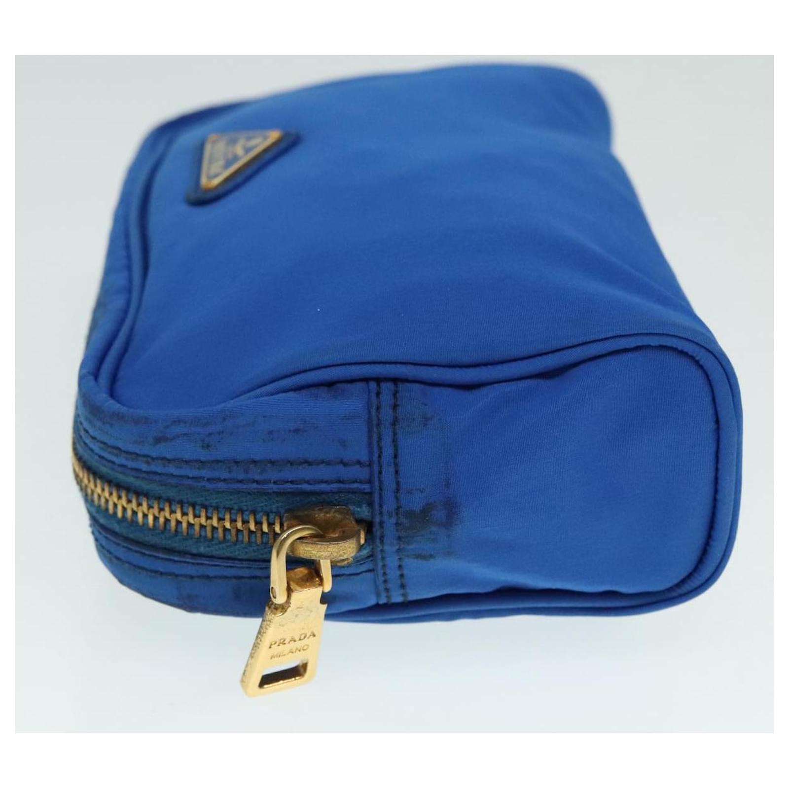 Kosmetiktasche Prada Blau Synthetisch Joli Closet