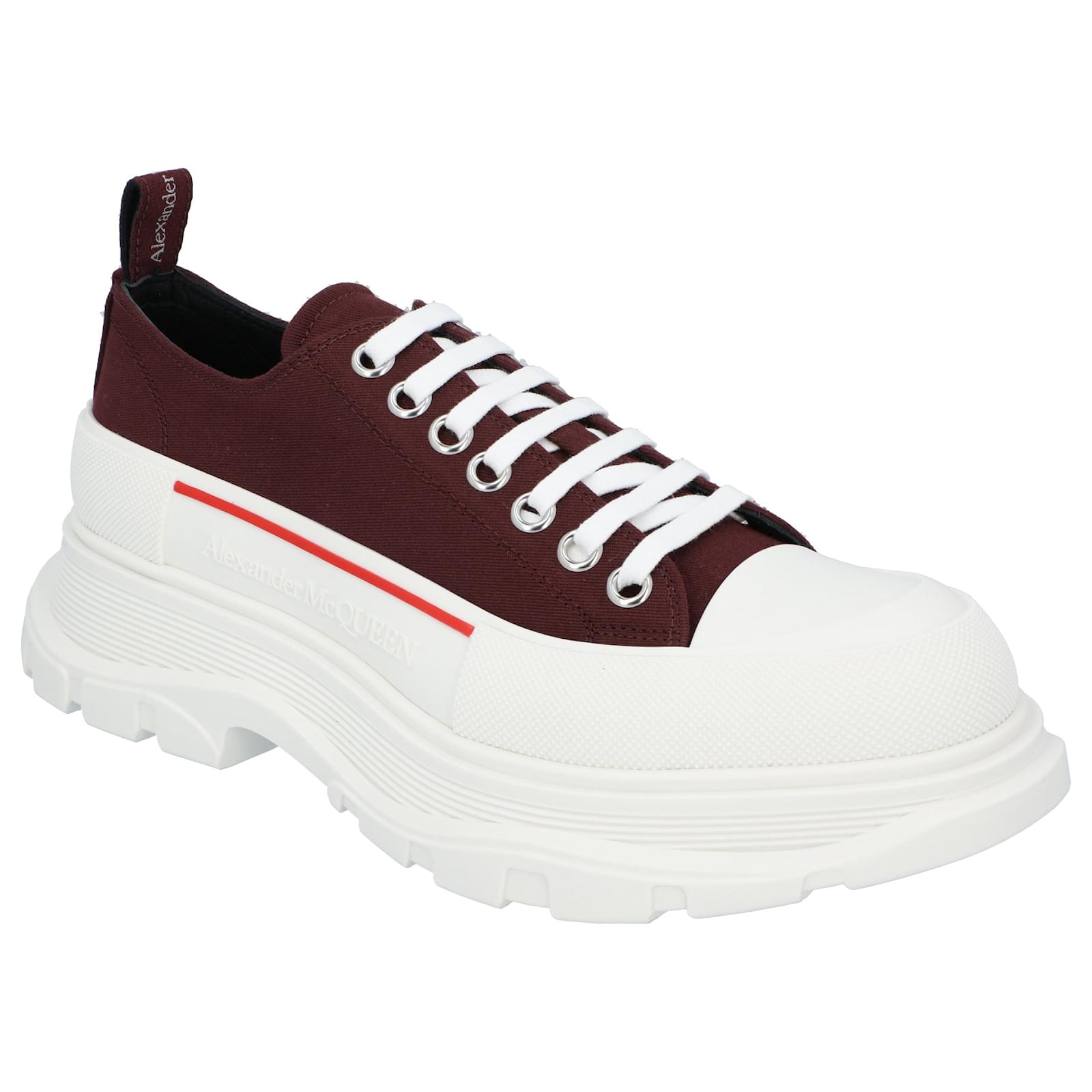 Fashion burgundy alexander mcqueen sneakers