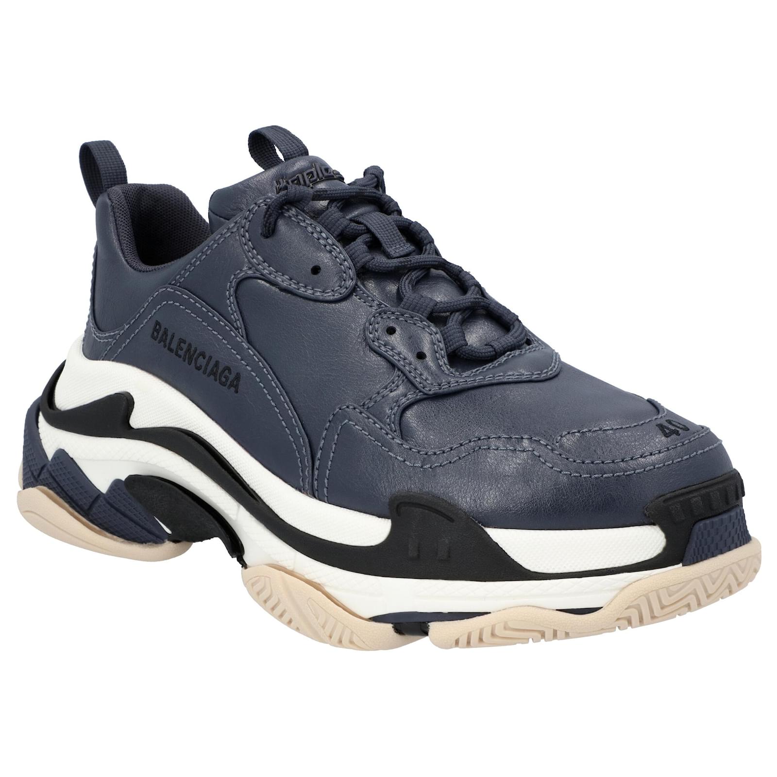 Balenciaga Triple S Blue Plastic Polyurethane Joli