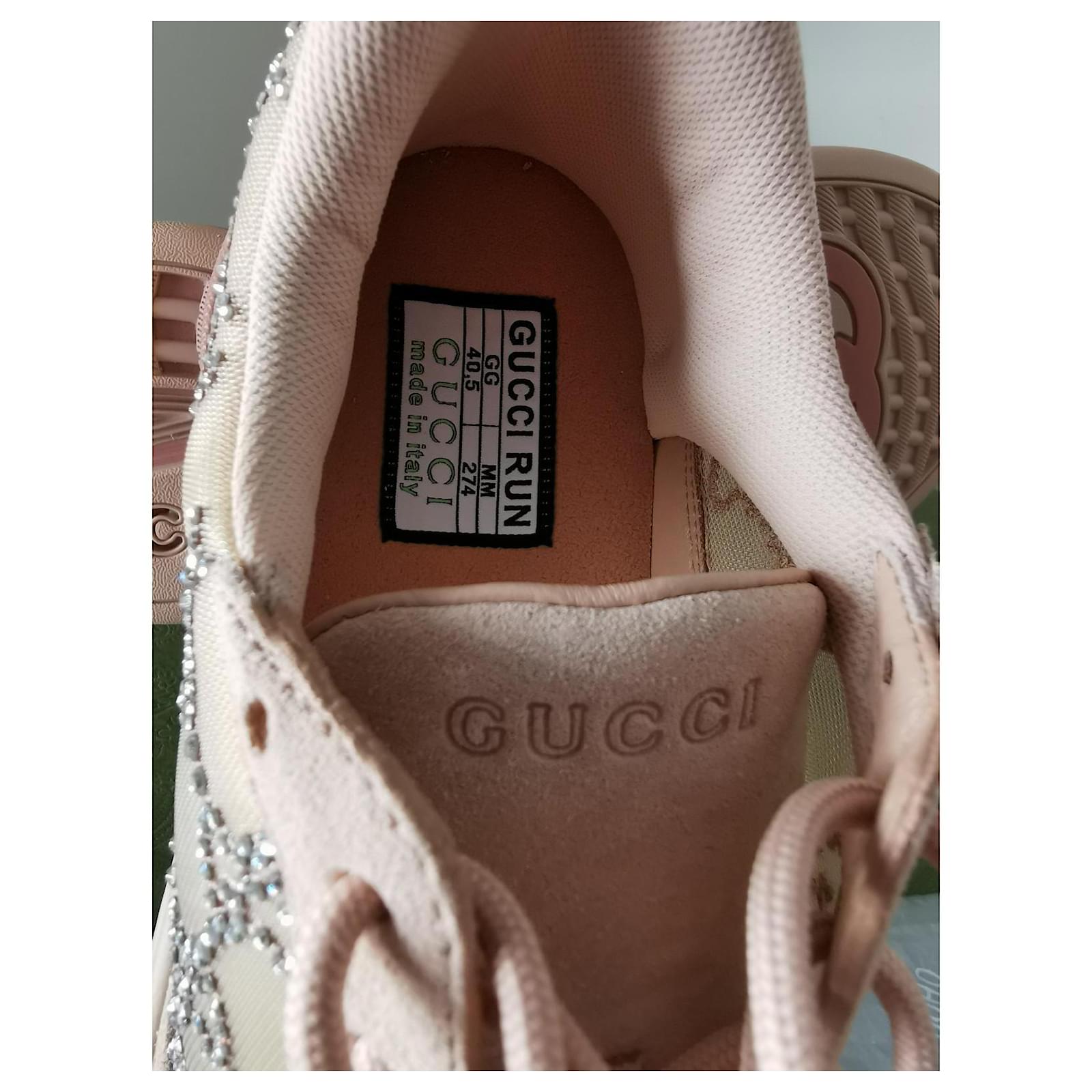 new Gucci run GG size 40,5 crystal embellished mesh runner