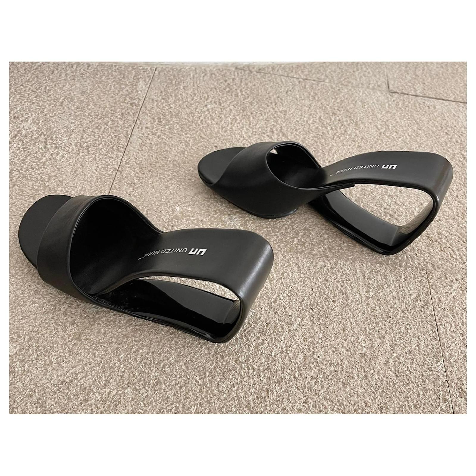 UNITED NUDE Mobius Hi ミュールサンダルレザー　黒　スタッズ ユナイテッド ヌード UNITED NUDE Mobius Hi （BLACK） -靴