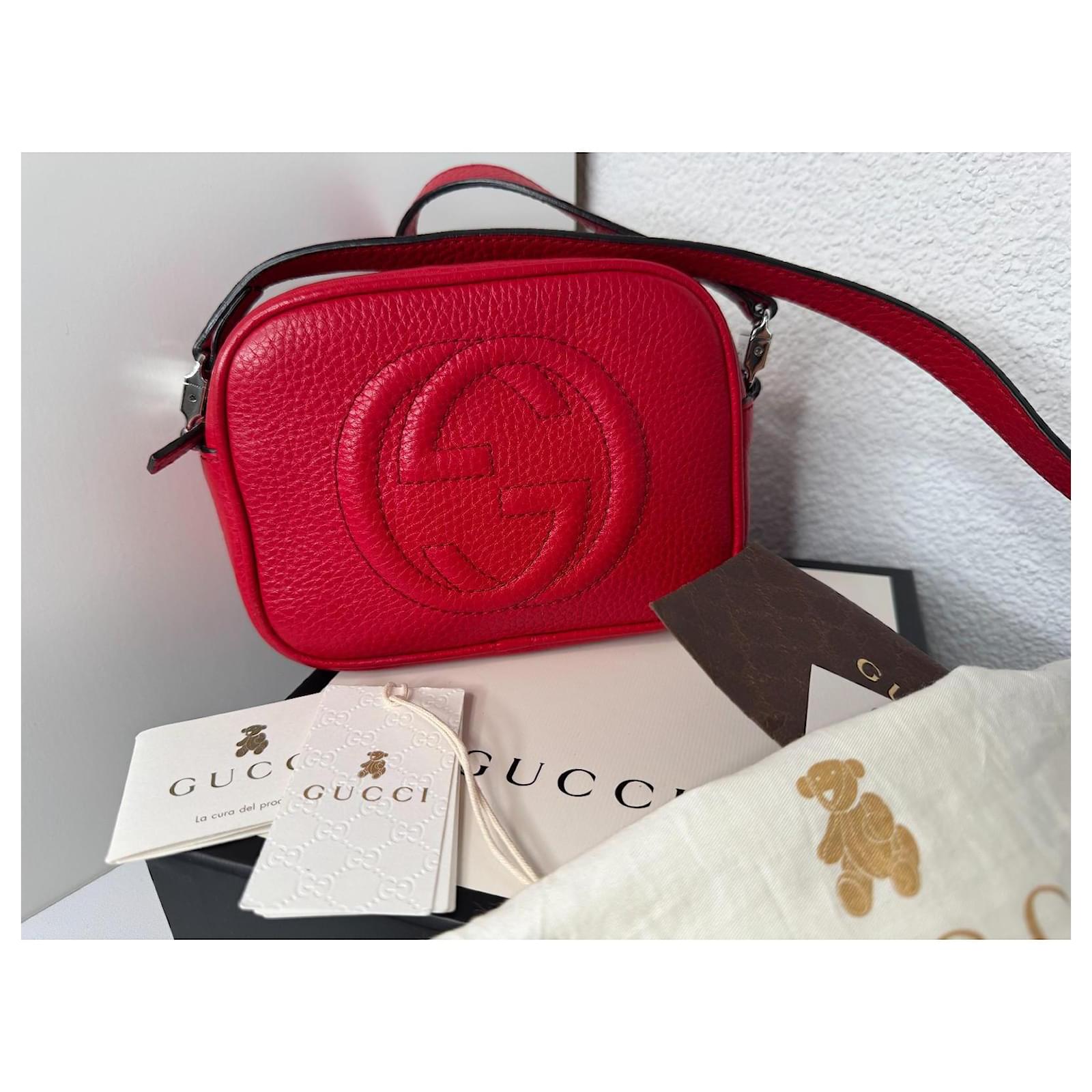 Gucci Disco Soho Mini Bag Red Leather Joli Closet