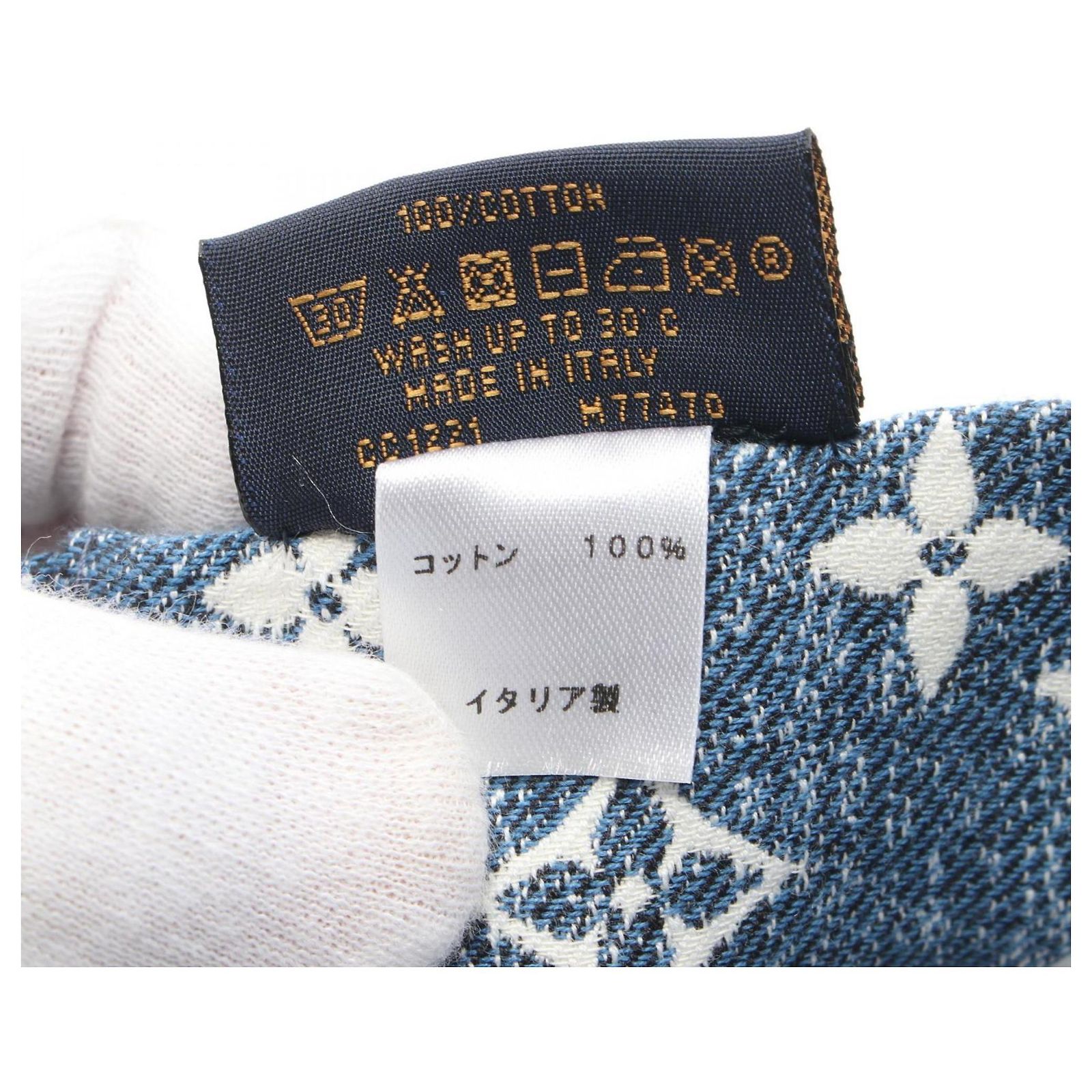 Louis Vuitton Navy Monogram Denim Headband Louis Vuitton Denim Headband | TikTok main image 3