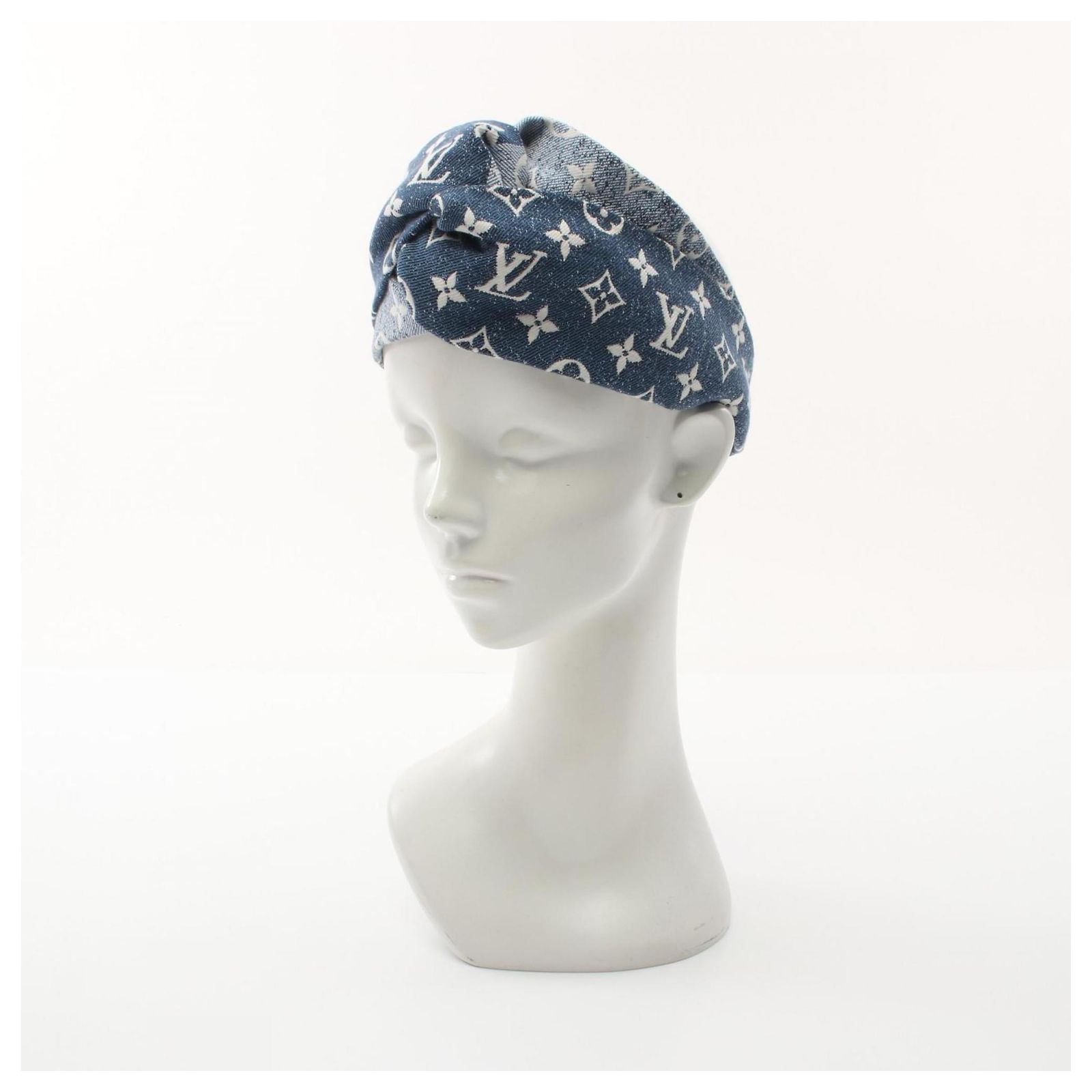 Louis Vuitton Denim Headband Navy blue ref.JC1716336 (Sold  display picture 1