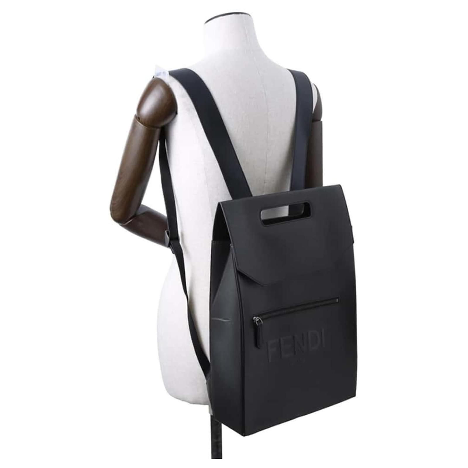 Fendi Leather Backpack Handbag Black ref.JC1717198 (Sold) - Joli