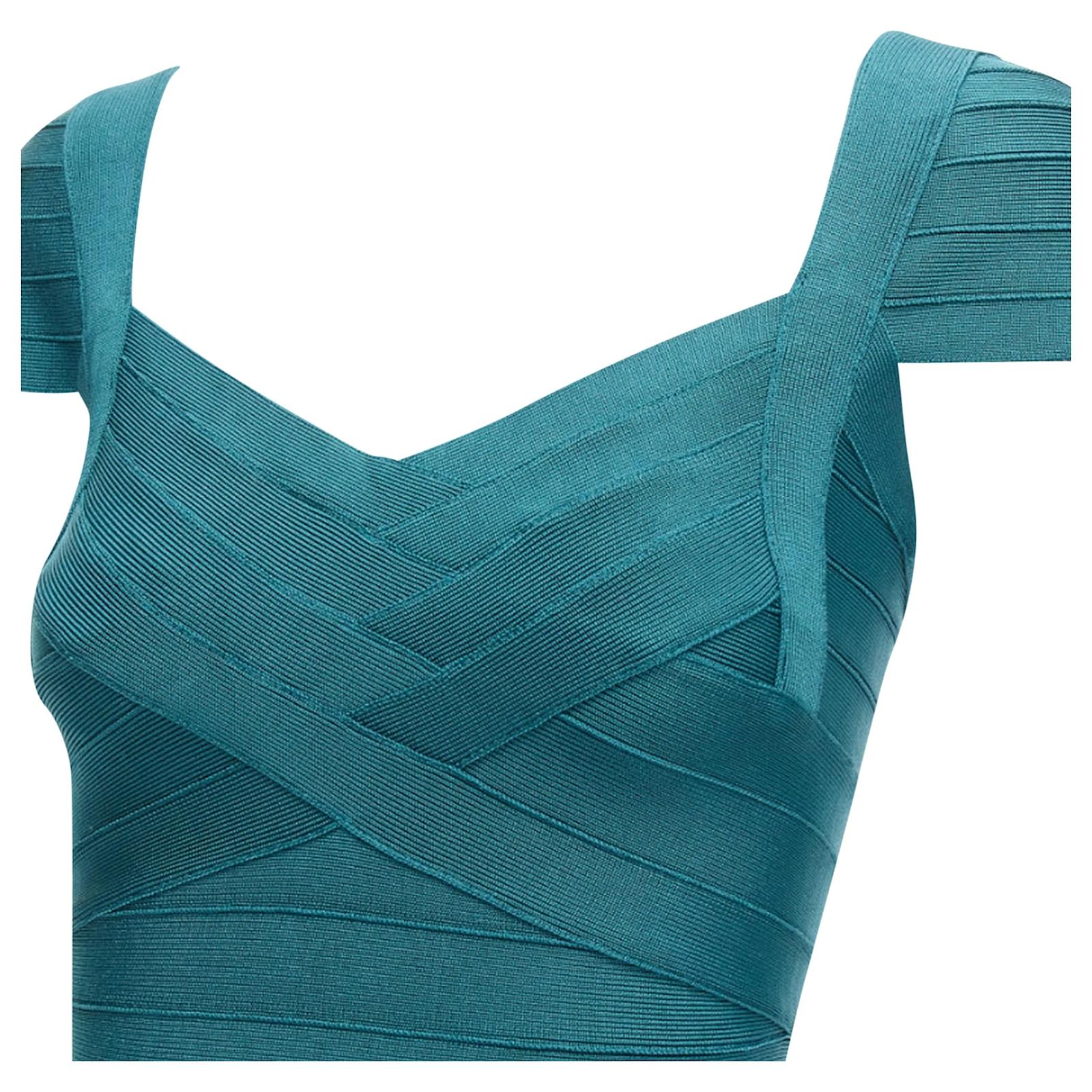 Herve Leger Cap Sleeve Sweetheart Fit Flare Bandage Dress (Sold) - Joli  Closet