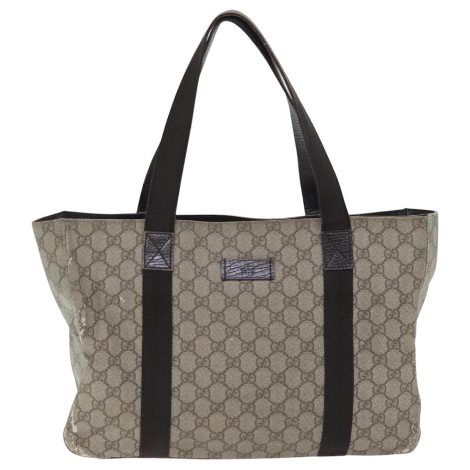 GUCCI グッチ GGスプリーム レザー PVC トートバッグ 141624 グッチ(GUCCI) トートバッグ 141624 GGプラス ベージュ ブラウン