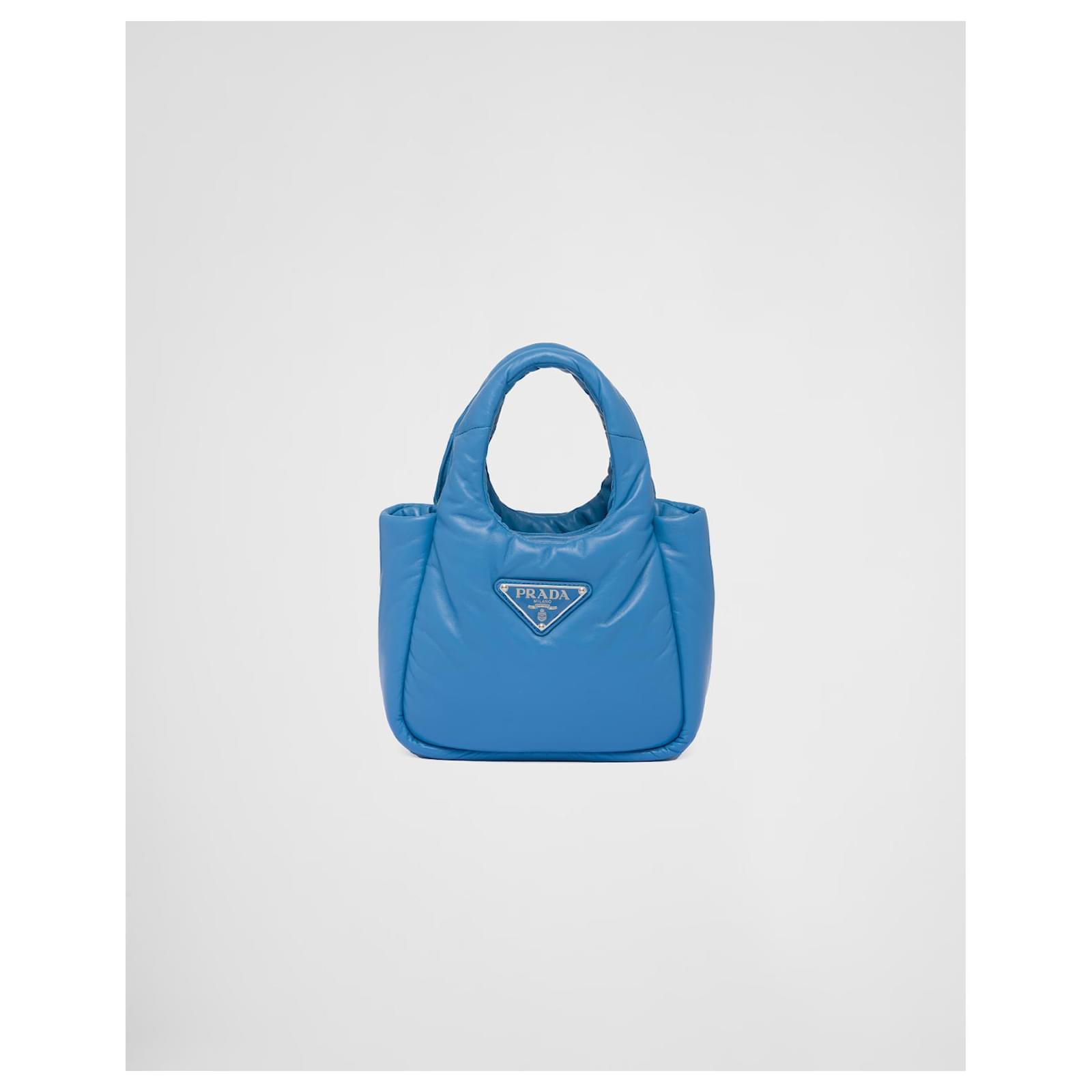 アウトレット【PRADA】PADDED SOFT NAPPA ハンドバック 1BA359 Prada Soft small bag in padded nappa model 1BA359 color wave