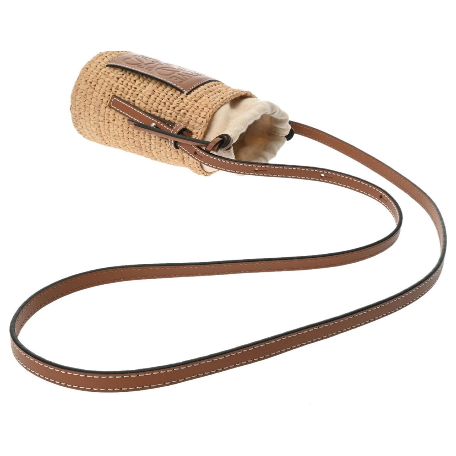 Loewe Cylinder Pocket Shoulder Bag Brown Leather ref.1719307