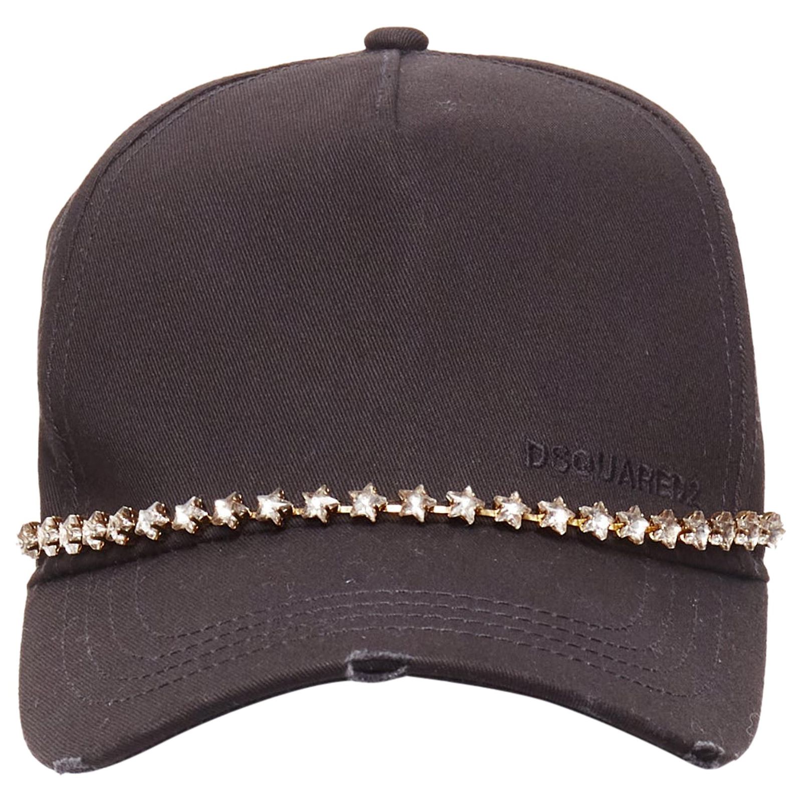 Dsquared2 Cotton Clear Star Crystals Dean Dan Caten Cap DSQUARED2 BCM0763 LOGO BASEBALL CAP COL.2124 - Probus main image 4