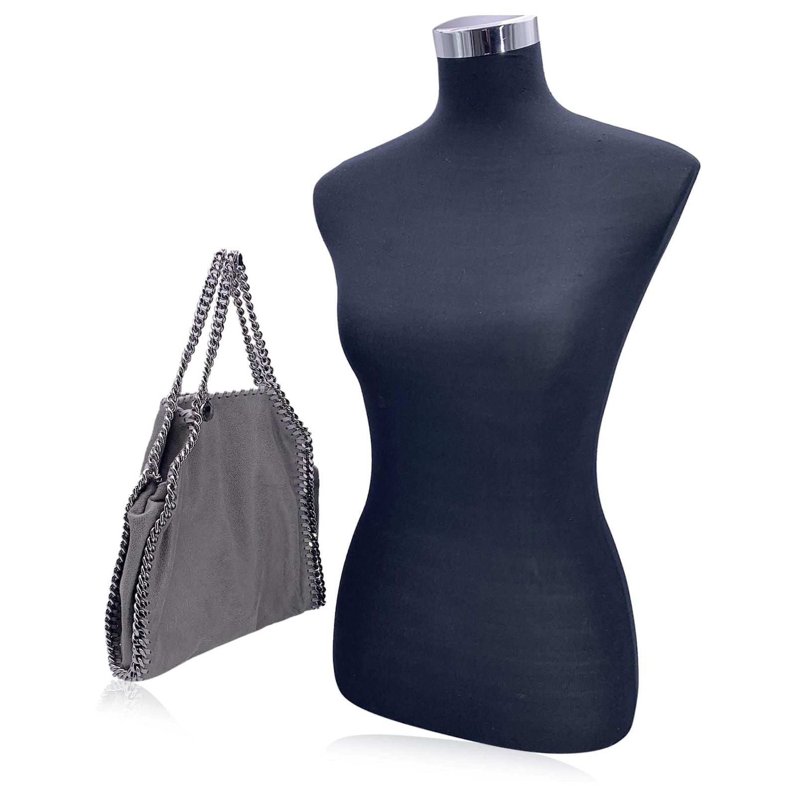 Stella Mc Cartney Grey Falabella Mini Tote Shoulder Bag Cloth ref