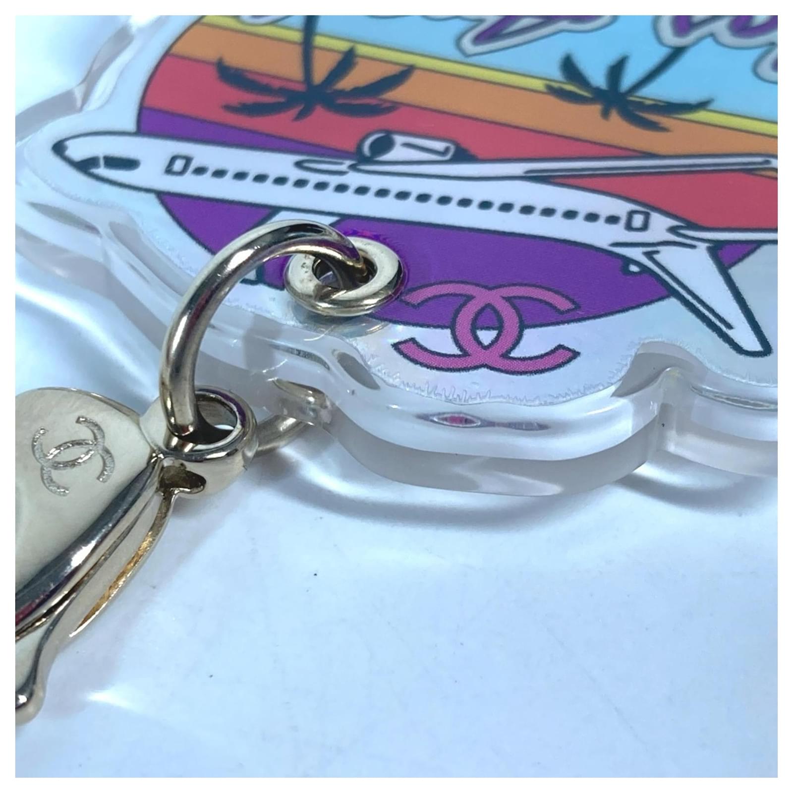 Chanel ABC797 24C CC Coco Mark Airplane Bag Charm Keychain