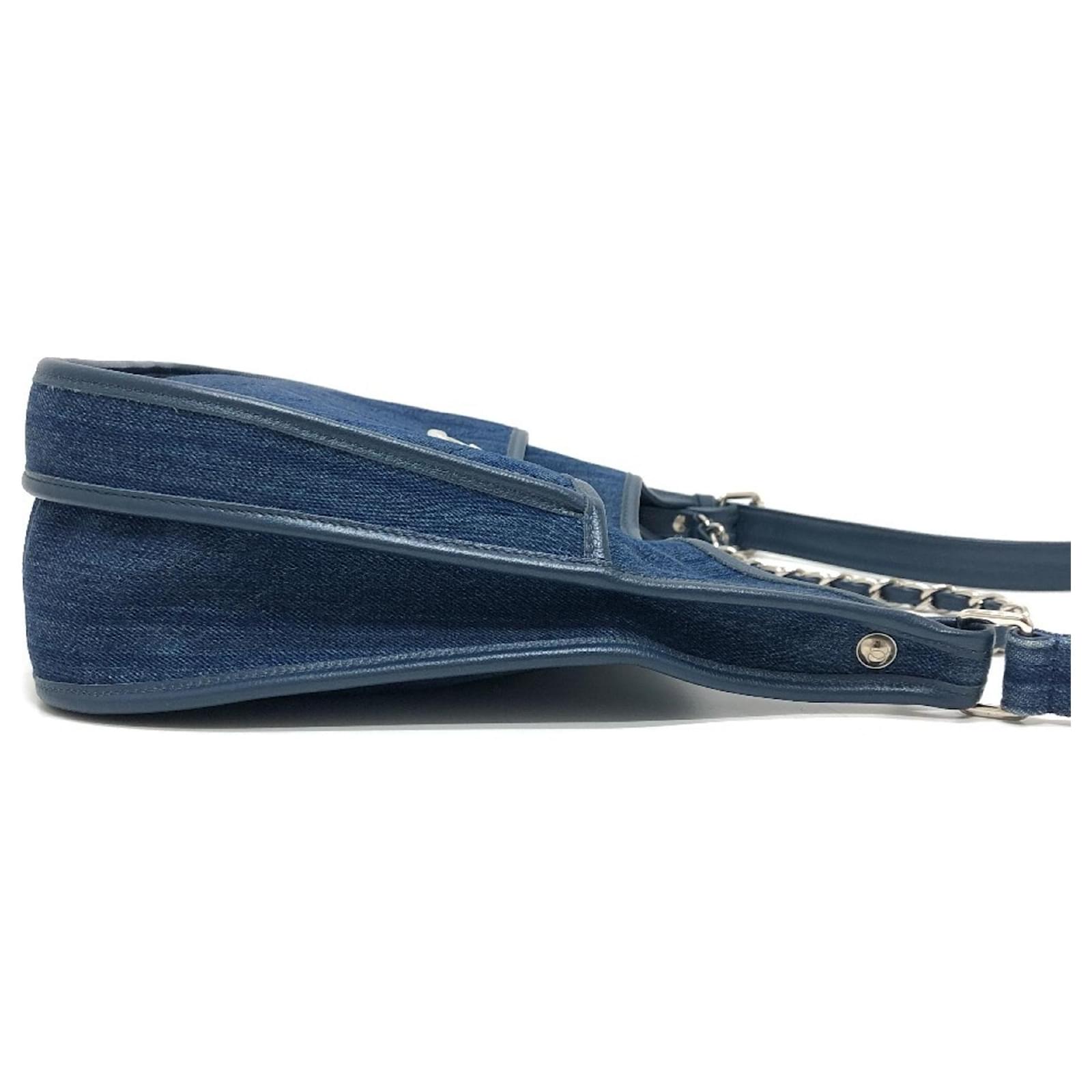 Chanel A57641 Matelasse Coco Mark Denim Shoulder Bag Blue Chanel A57641 Matelasse Coco Mark Denim Shoulder Bag Blue