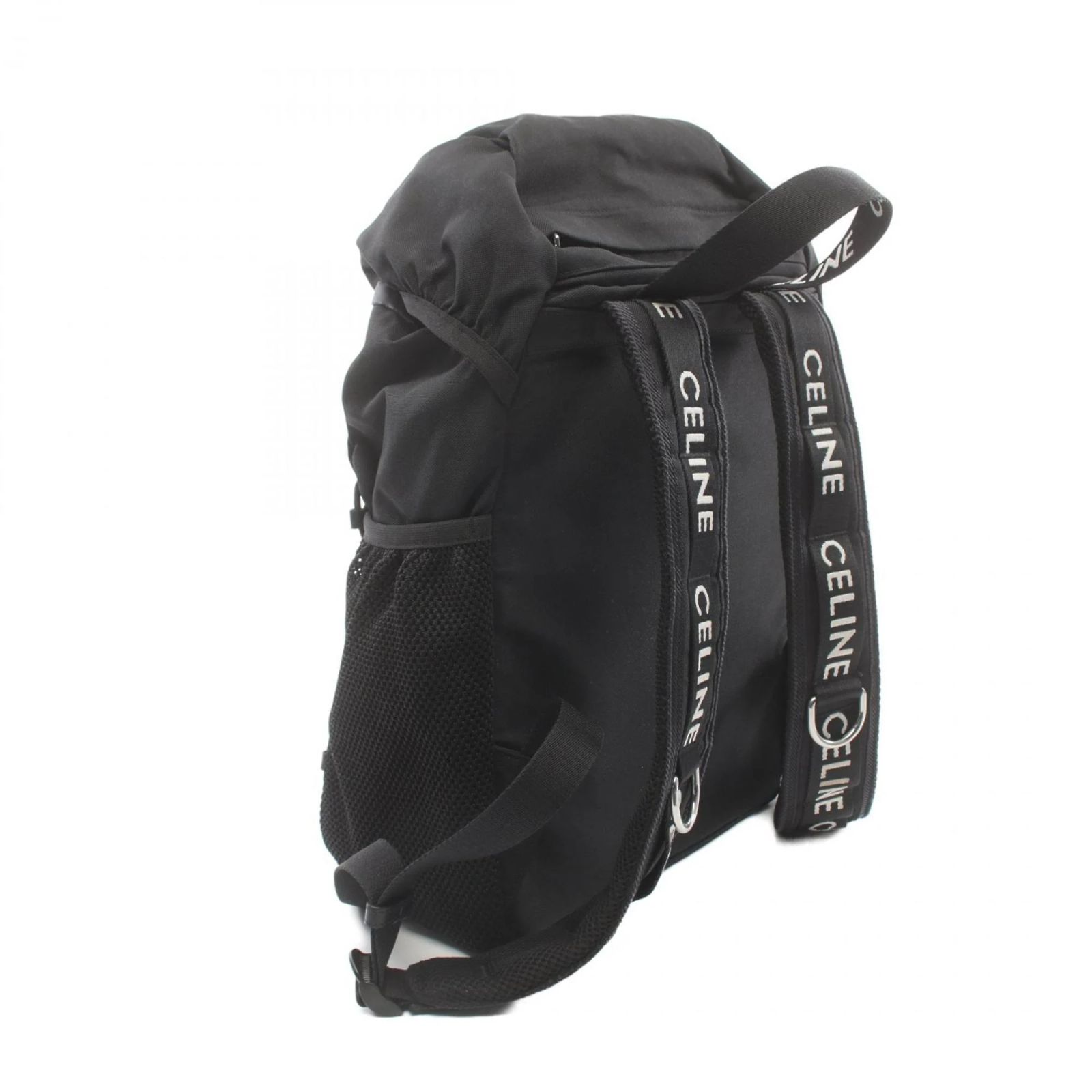 Celine Trekking Backpack Black Nylon Silver Celine Trekking Mobile Pouch Phone Holder 10J212DVN.38SI  main image 2