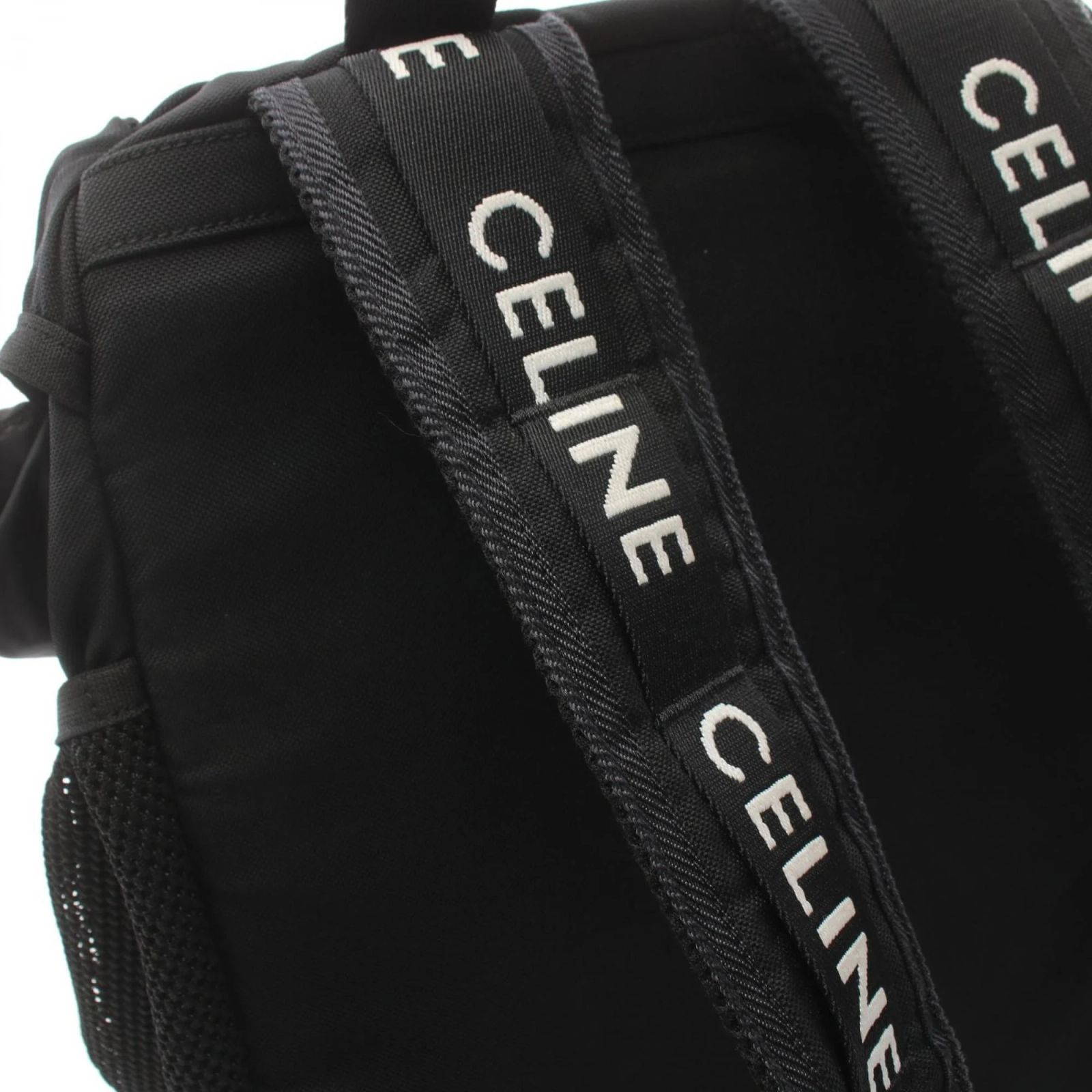 Céline Celine Trekking Rucksack Backpack Black Nylon ref 