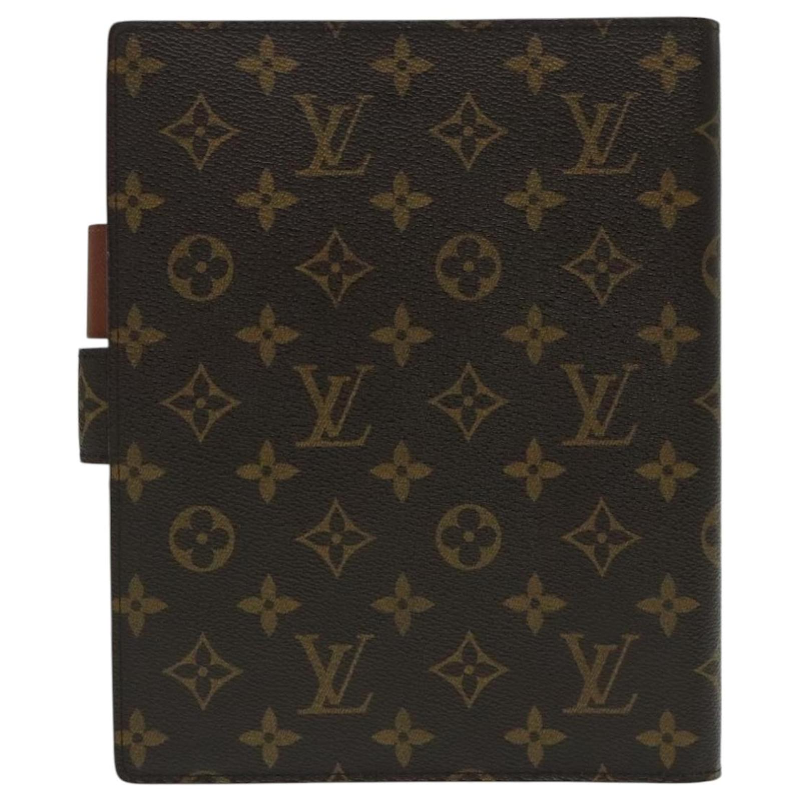 LOUIS VUITTON Monogram Agenda GM Day Planner Cover R20006 LV Auth