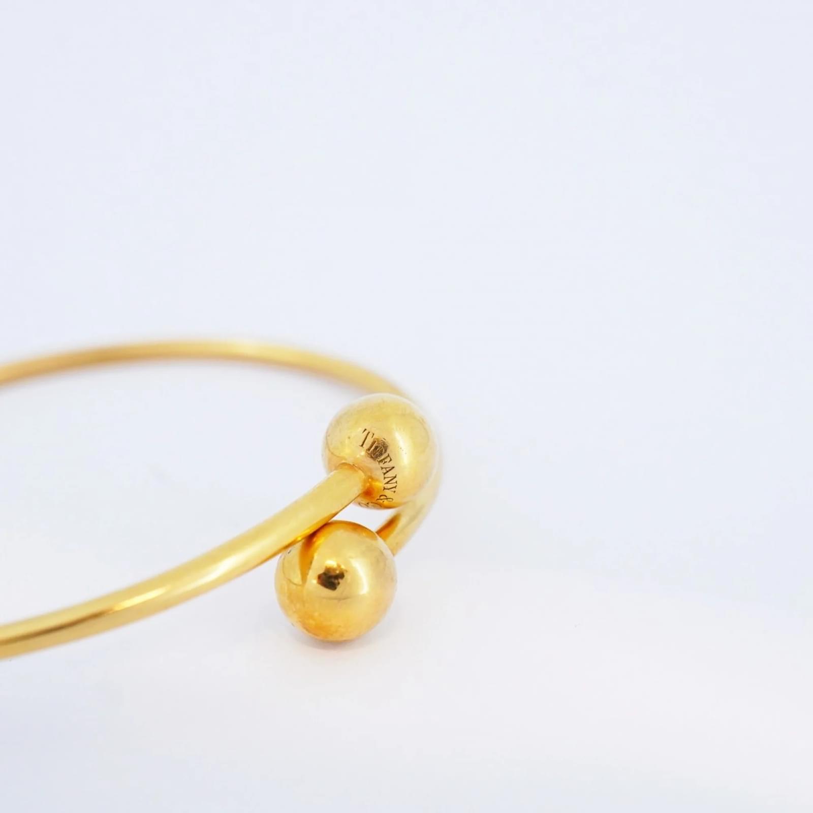 Tiffany Co Tiffany Bangle Hardware Ball K18YG Yellow Gold ref