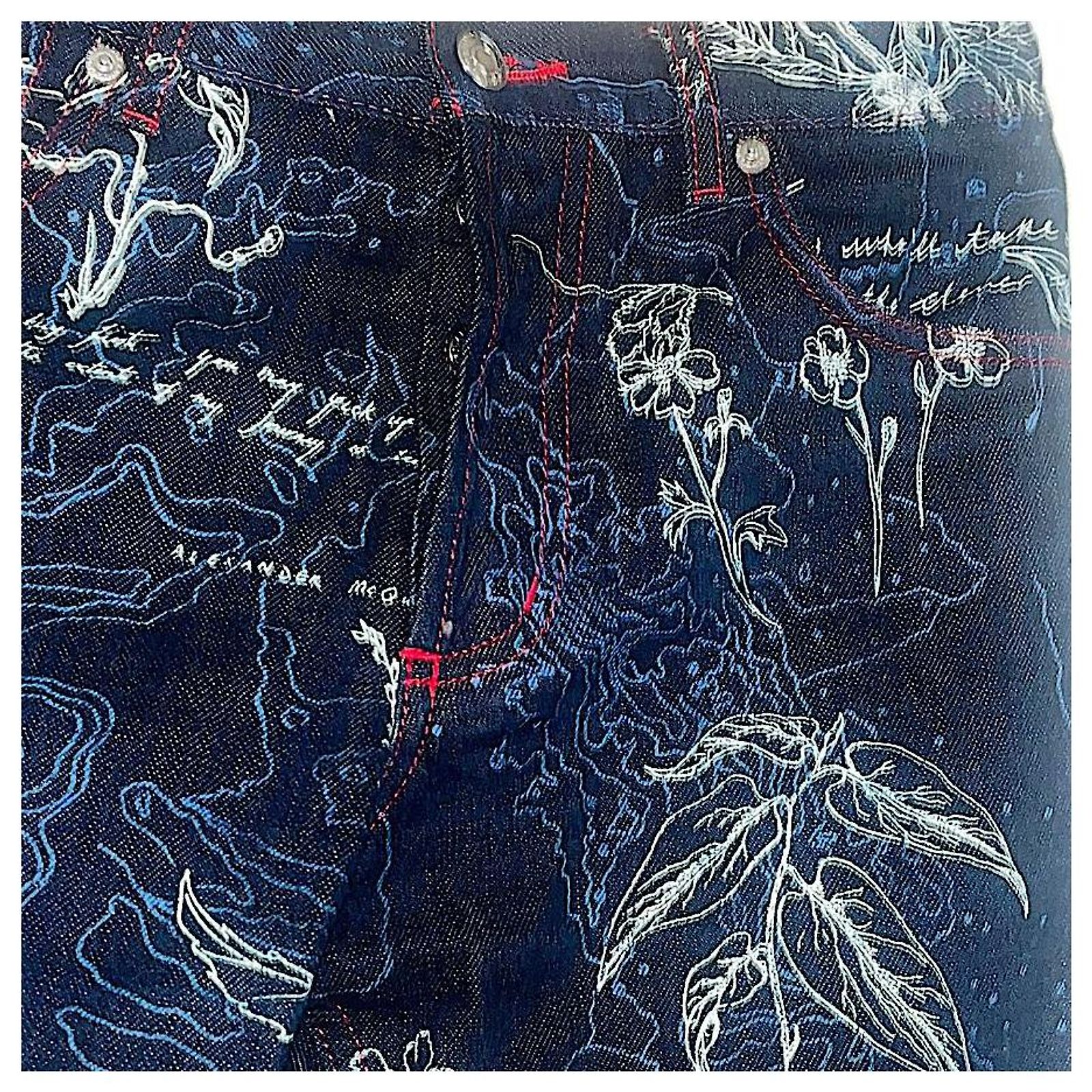 Alexander Mcqueen Authentic Vintage McQueen Embroidered Poetic