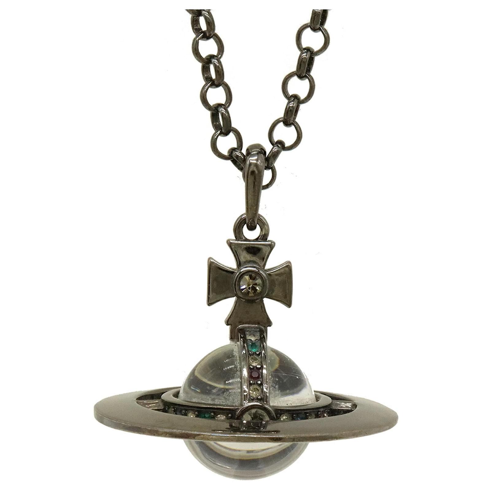 Vivienne Westwood トーナルORB Vivienne Westwood Necklace Medium Orb Silver Top 6.5 x 6cm C