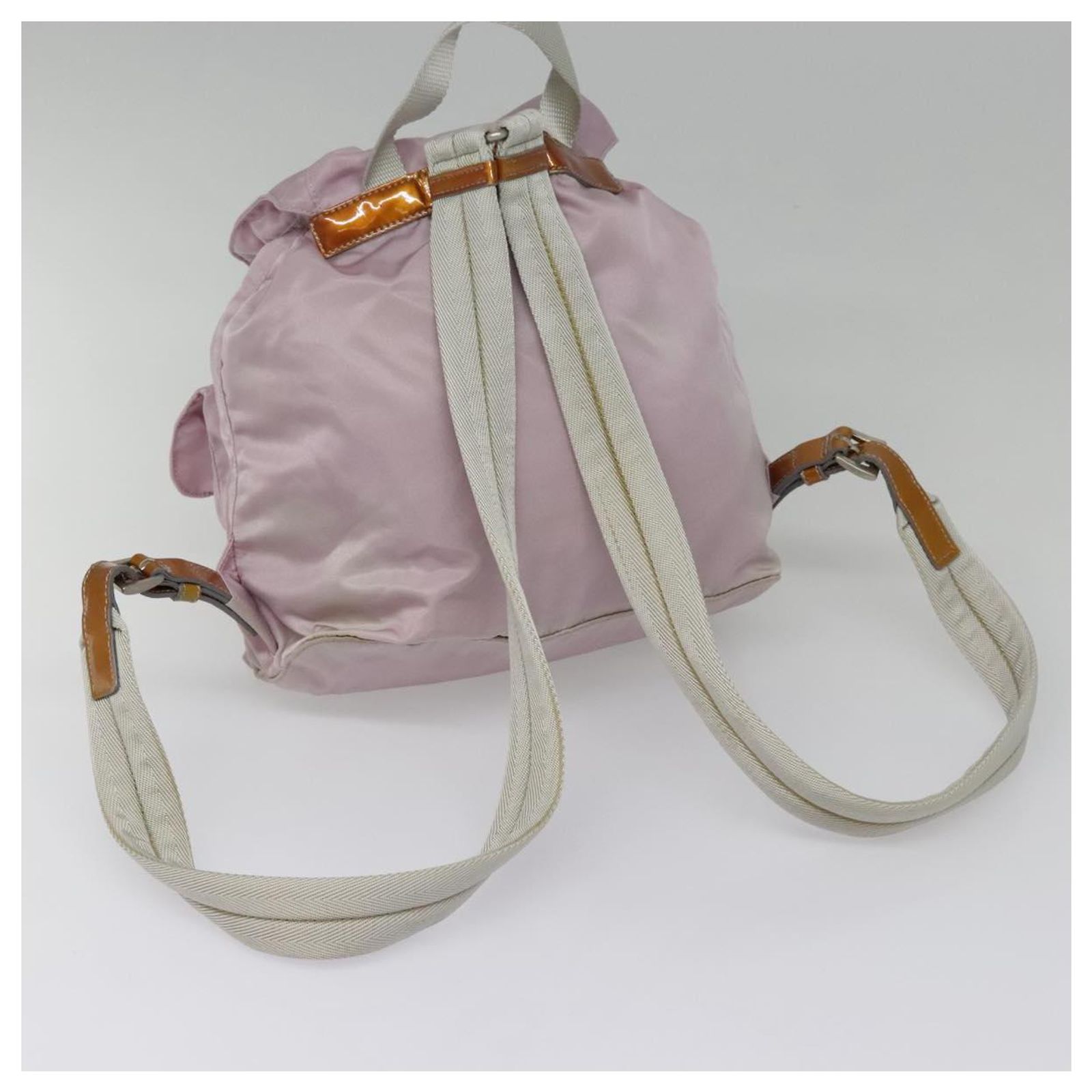 Prada Tessuto Nylon Backpack Rose Pink Amazon.com: Prada Re-Edition Re-Nylon Drawstring Backpack  main image 2
