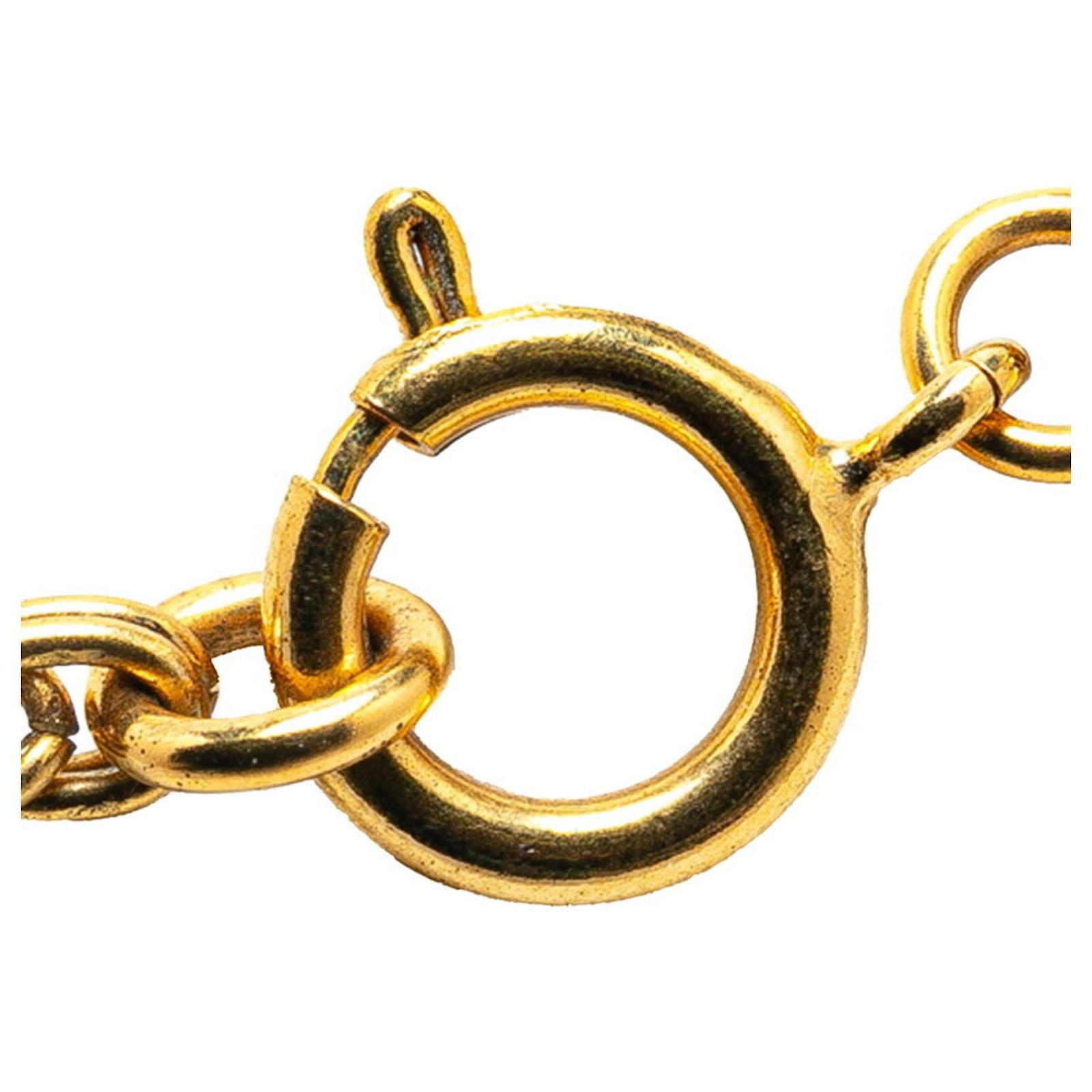 Chanel Coco Mark Gold Plated Necklace Golden ref.JC1724784 (Sold