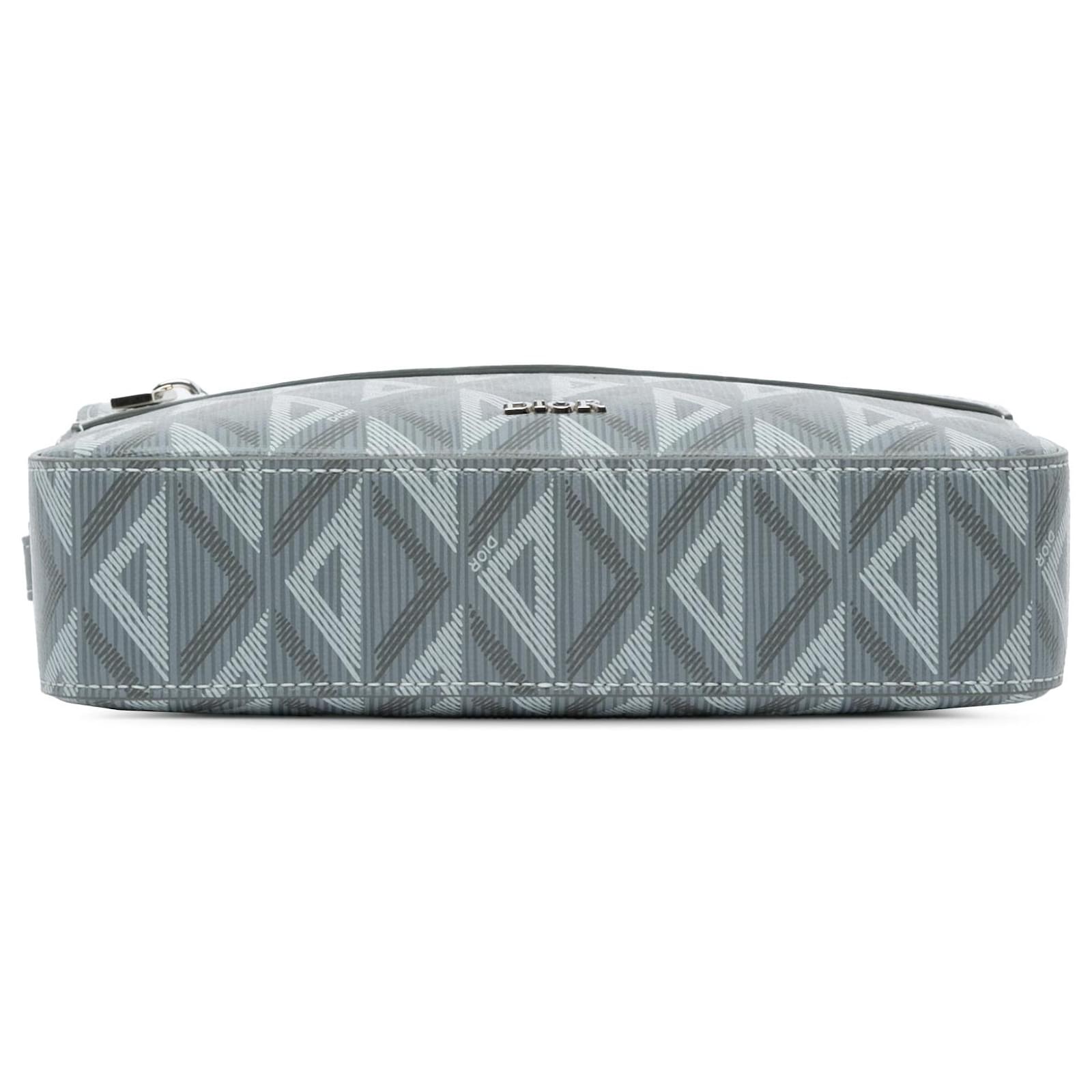 Gray Dior CD Diamond Safari Bag with Strap Cloth ref.1725740