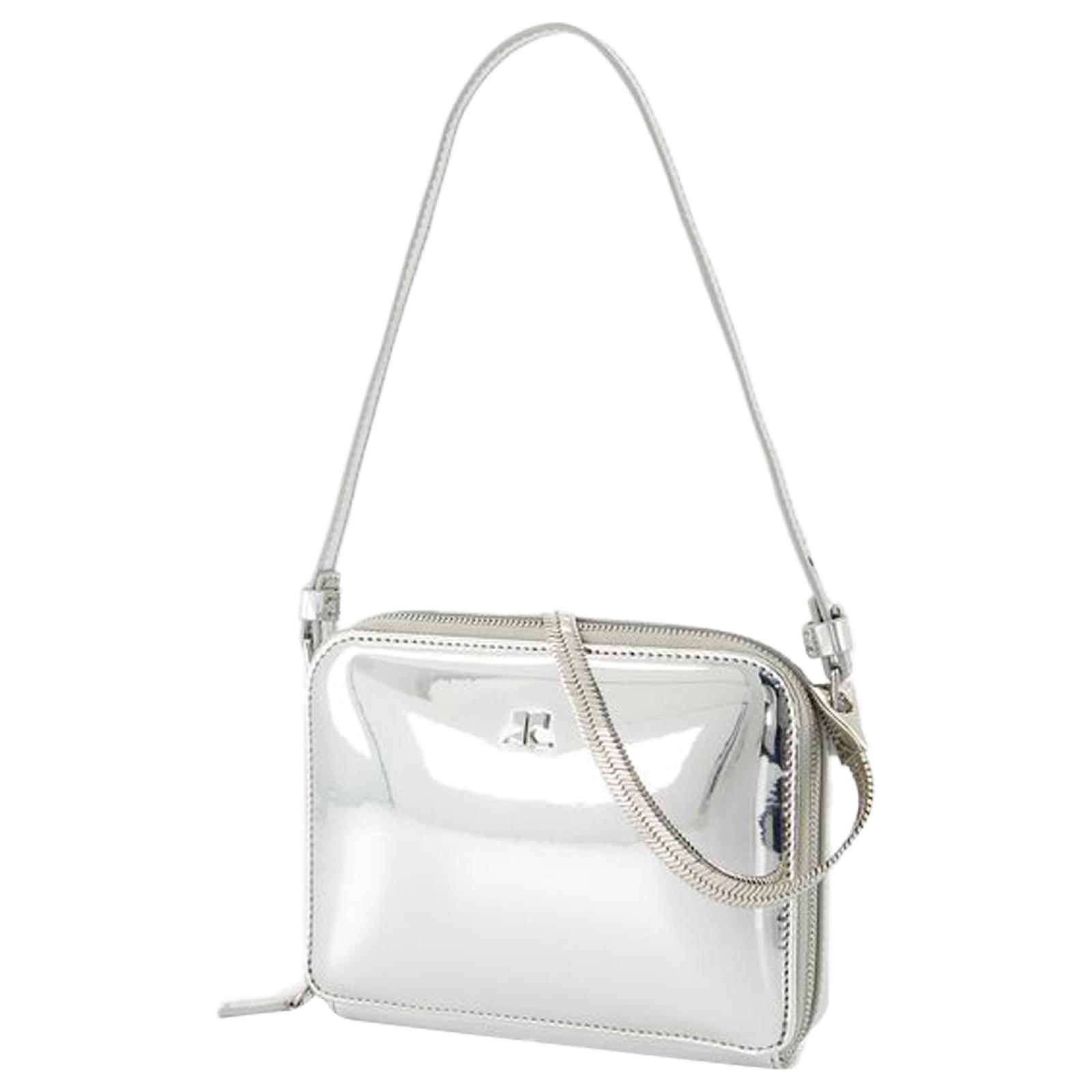 【関税込み】Cloud Chained Mirror Purse - Courreges - Leather Cloud Chained Mirror Purse - Courreges - Leather - Silver