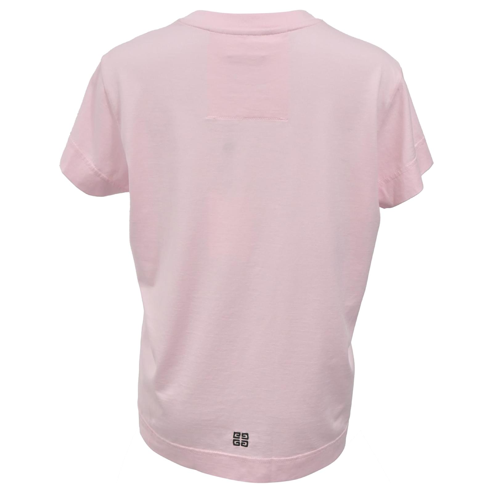 Givenchy Logo Print T-shirt in Pink Cotton ref.1726822